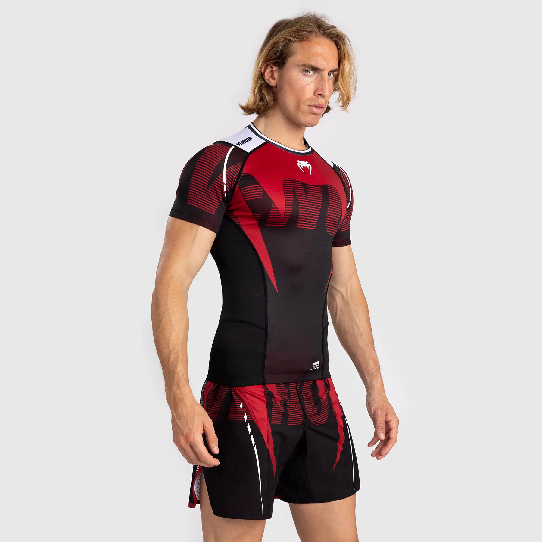 Venum Adrenaline Rashguard de Manga Corta para Hombre - Red - Image 2