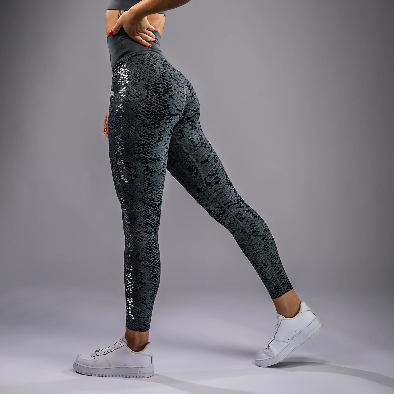 Venum Amazonia Mallas de Longitud Completa para Mujer - Gris Oscuro - Image 4