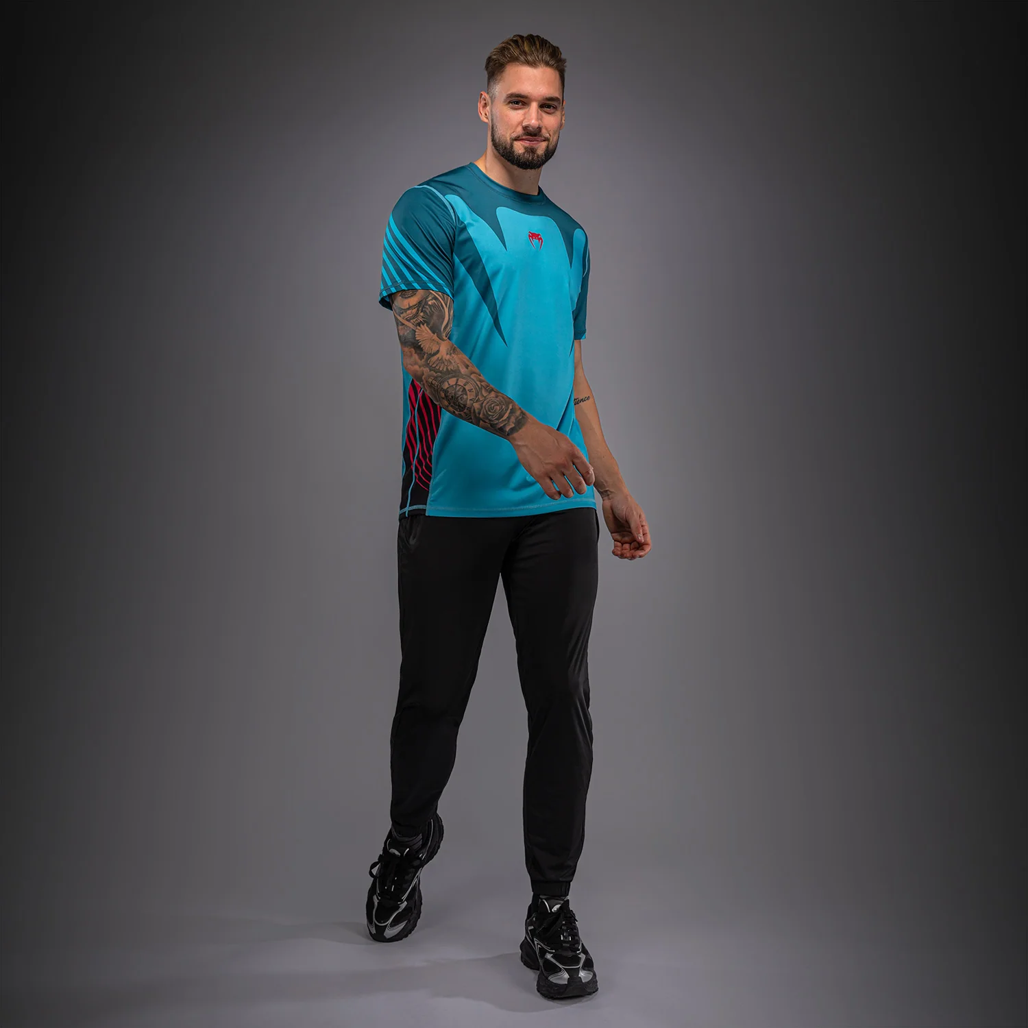 Venum Attack Camiseta Dry Tech – Turquesa/Rojo - Image 4