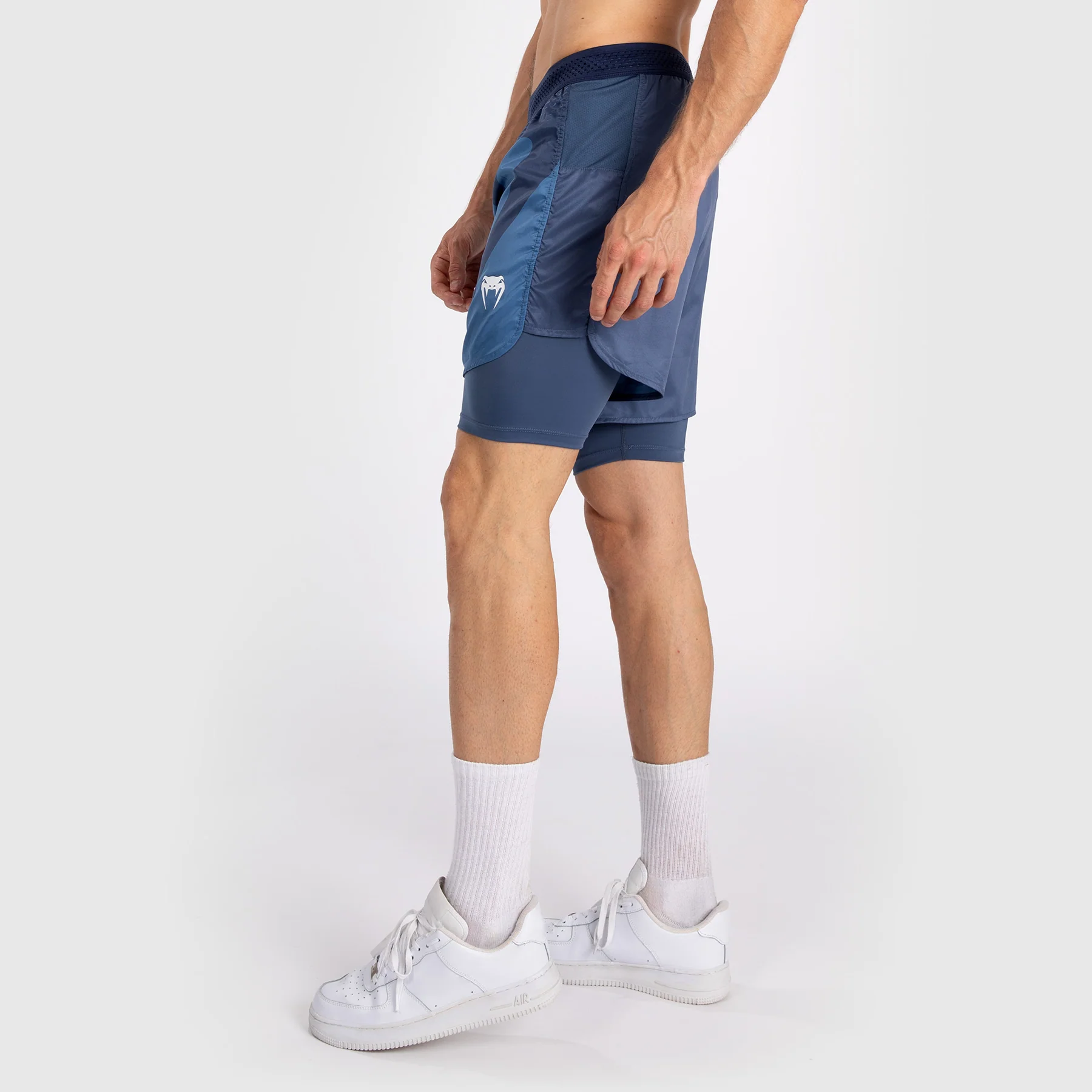 Venum Attack Pantalones Cortos de Lucha para Hombre - Azul Marino - Image 3