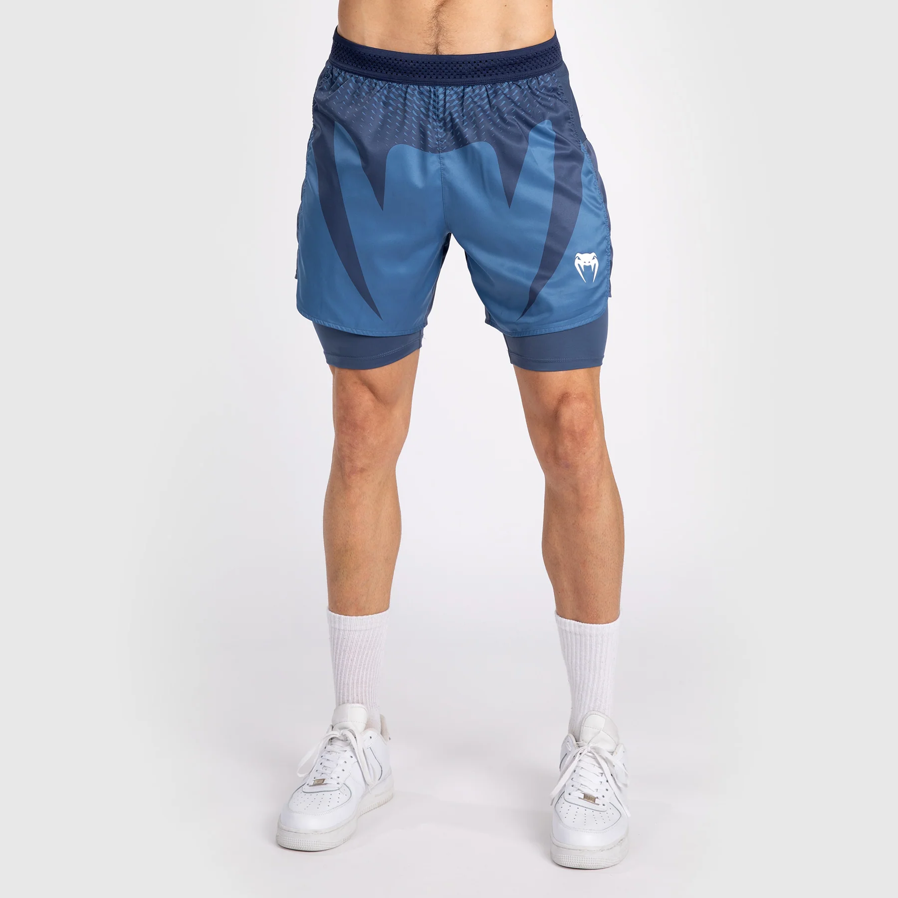 Venum Attack Pantalones Cortos de Lucha para Hombre - Azul Marino - Image 5