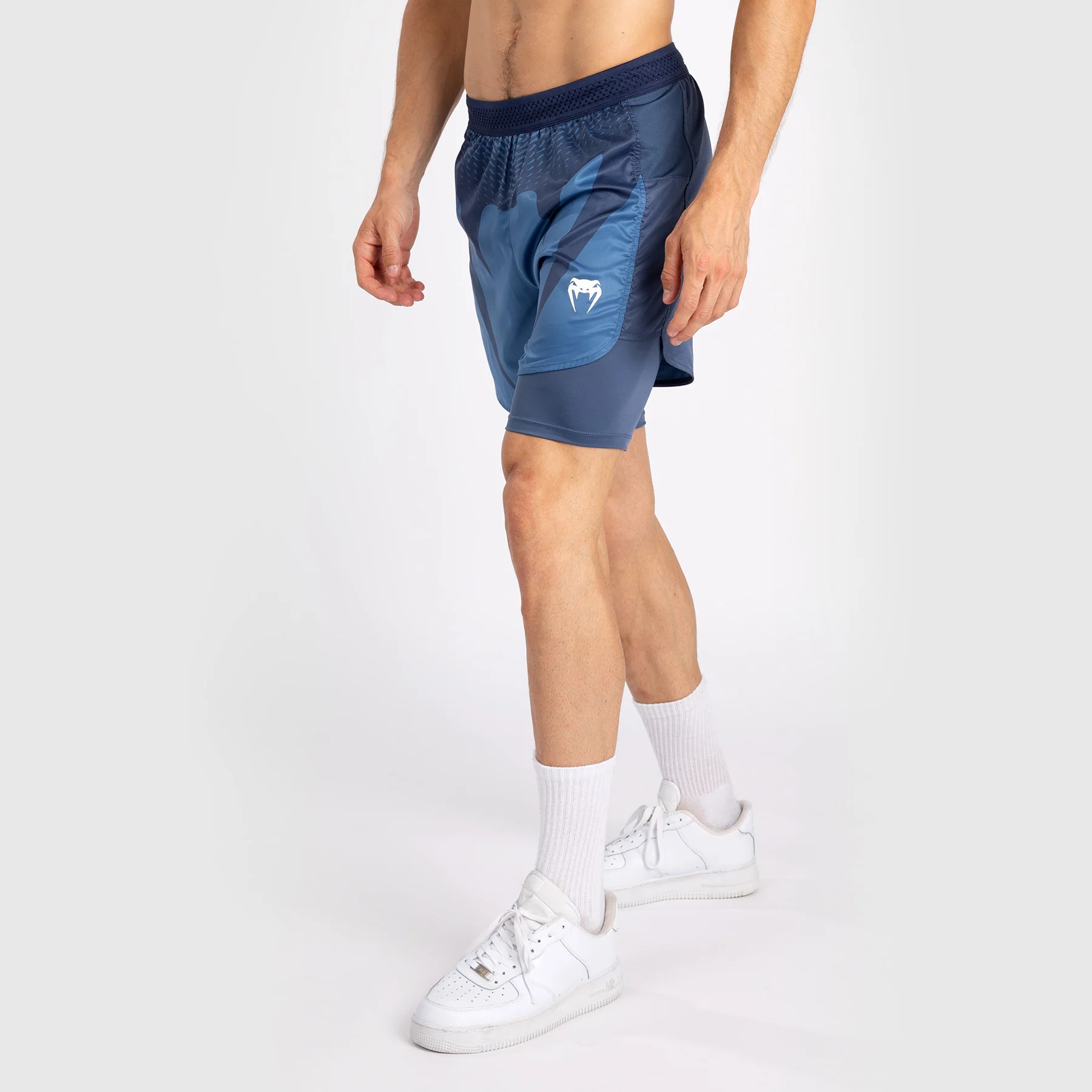 Venum Attack Pantalones Cortos de Lucha para Hombre - Azul Marino - Image 6