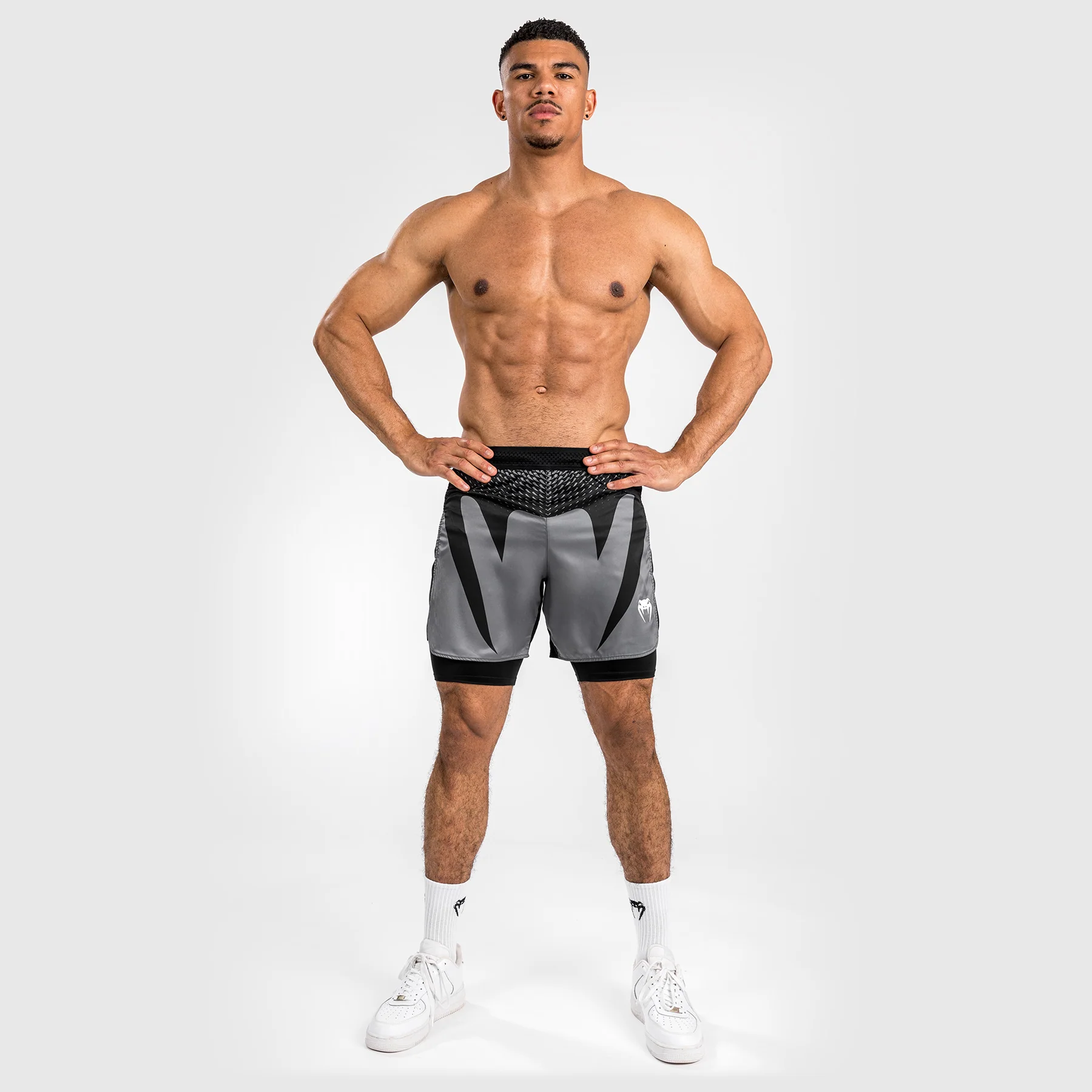 Venum Attack Pantalones Cortos de Lucha para Hombre - Negro - Image 3