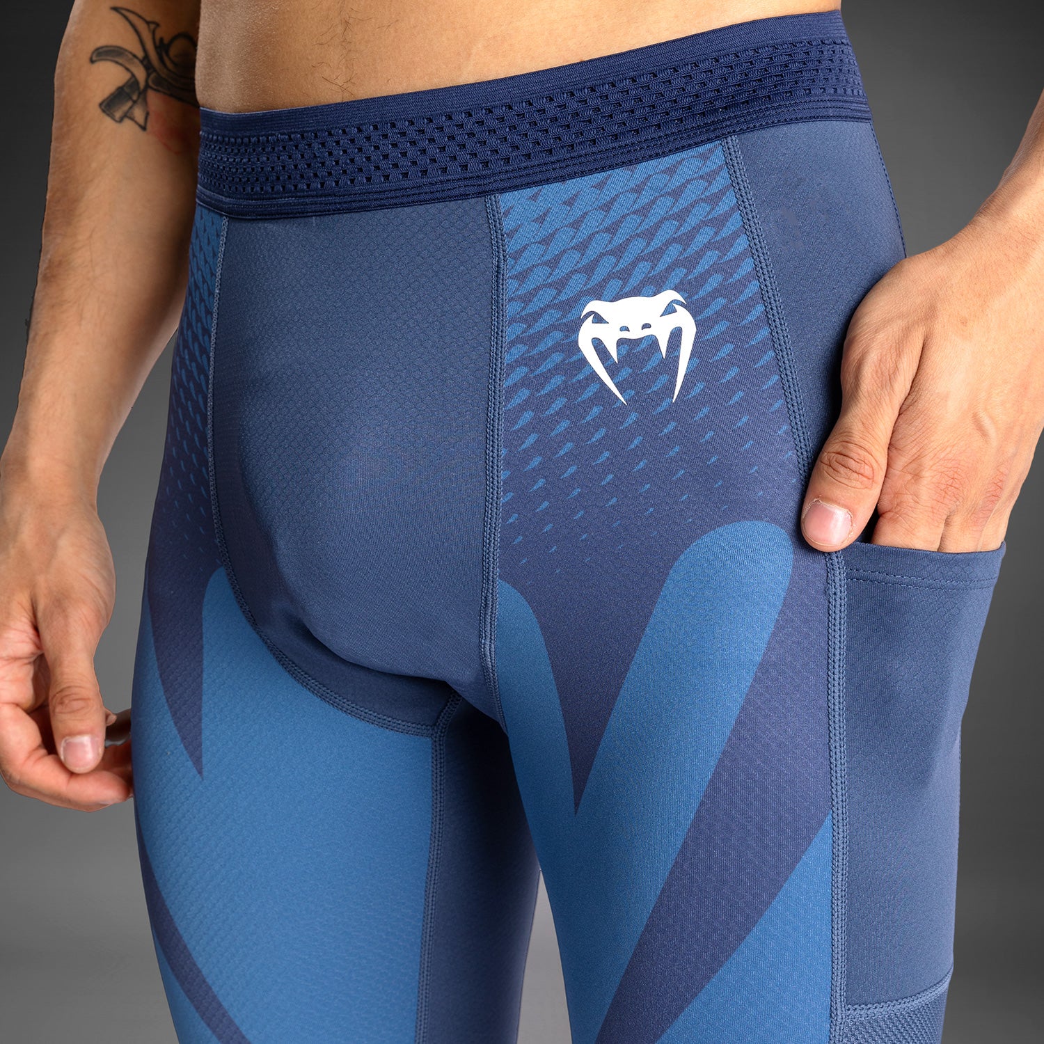 Venum Attack Pantalones de Compresión para Hombre - Azul Marino - Image 6