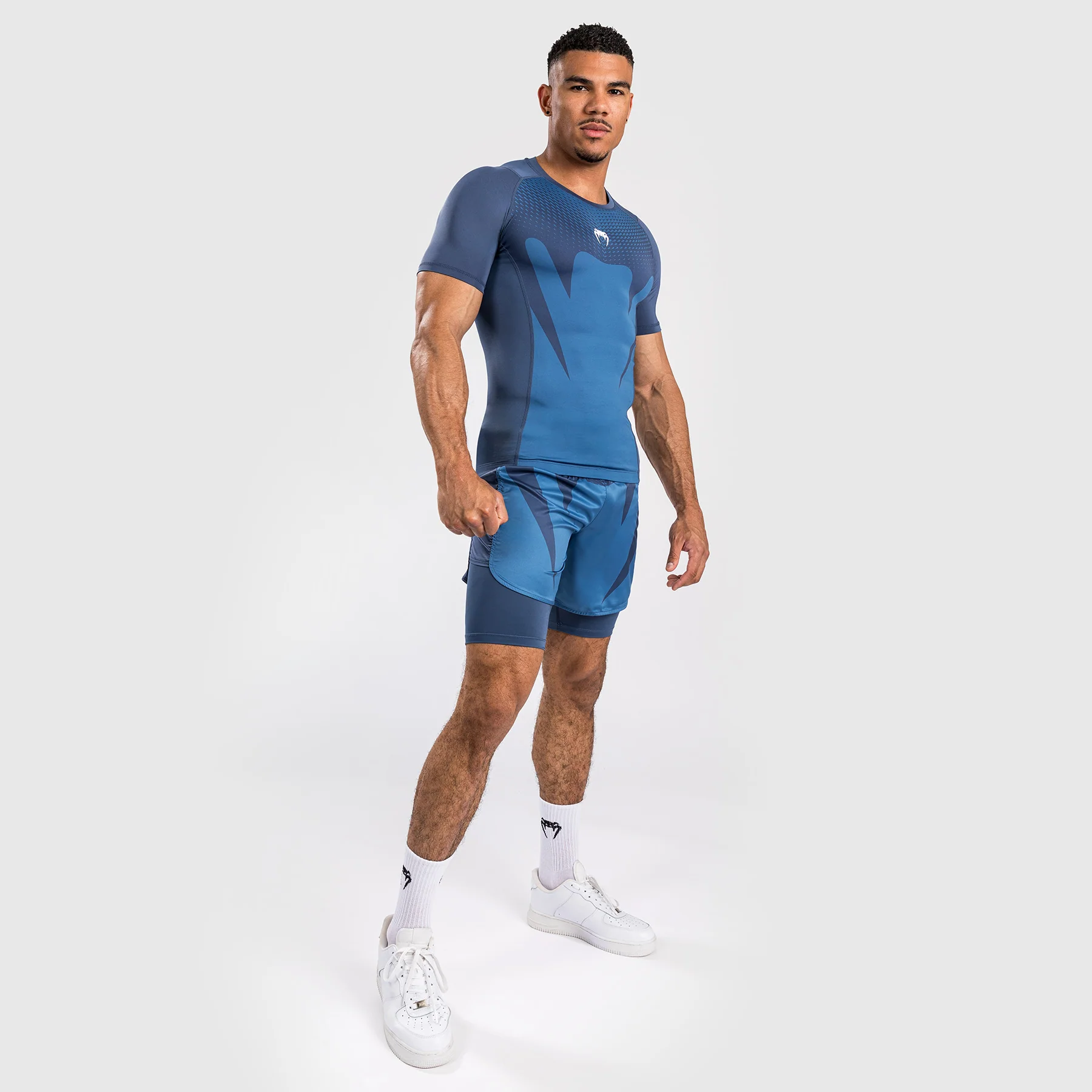 Venum Attack Rashguard de Manga corta para Hombre - Azul marino - Image 3