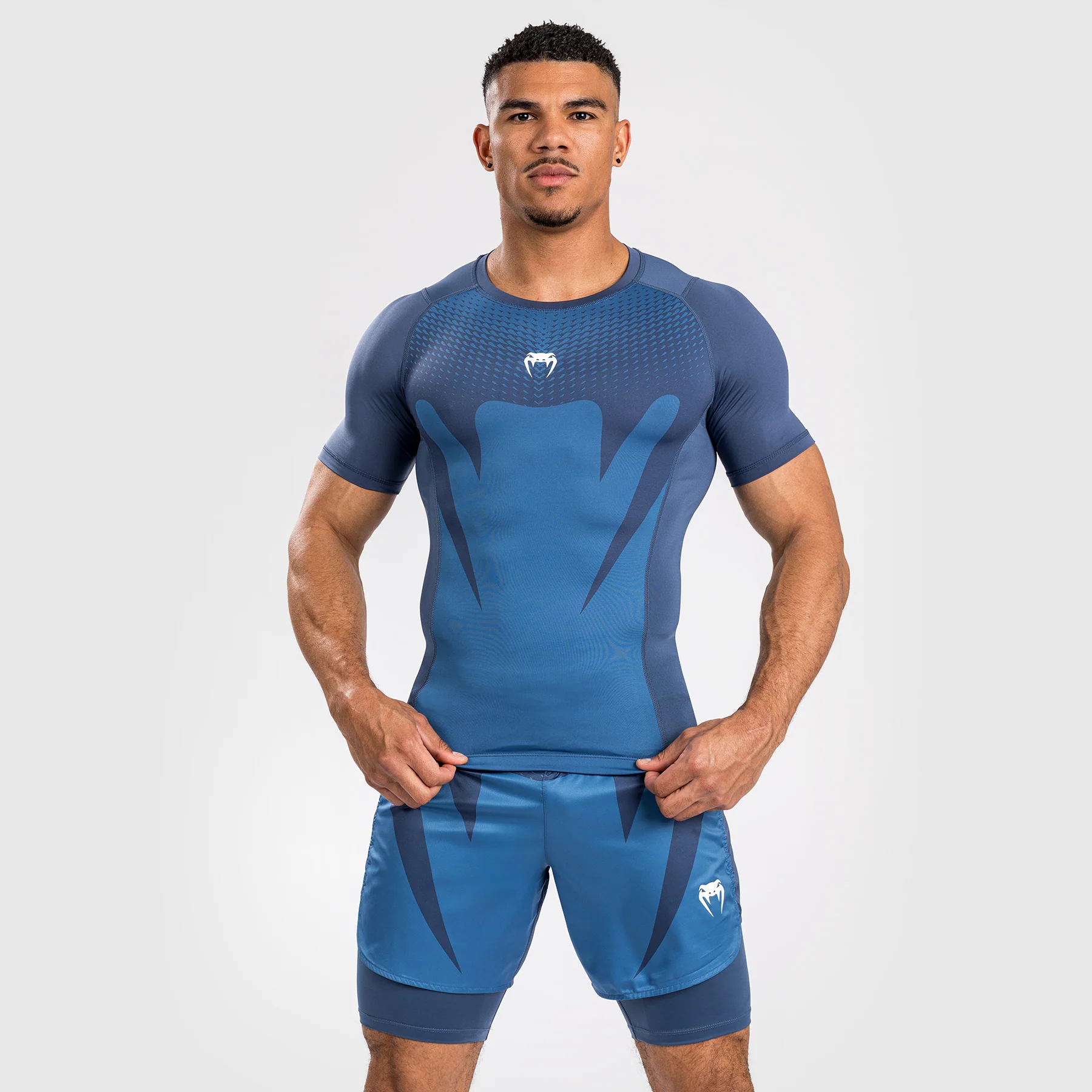 Venum Attack Rashguard de Manga corta para Hombre - Azul marino - Image 4