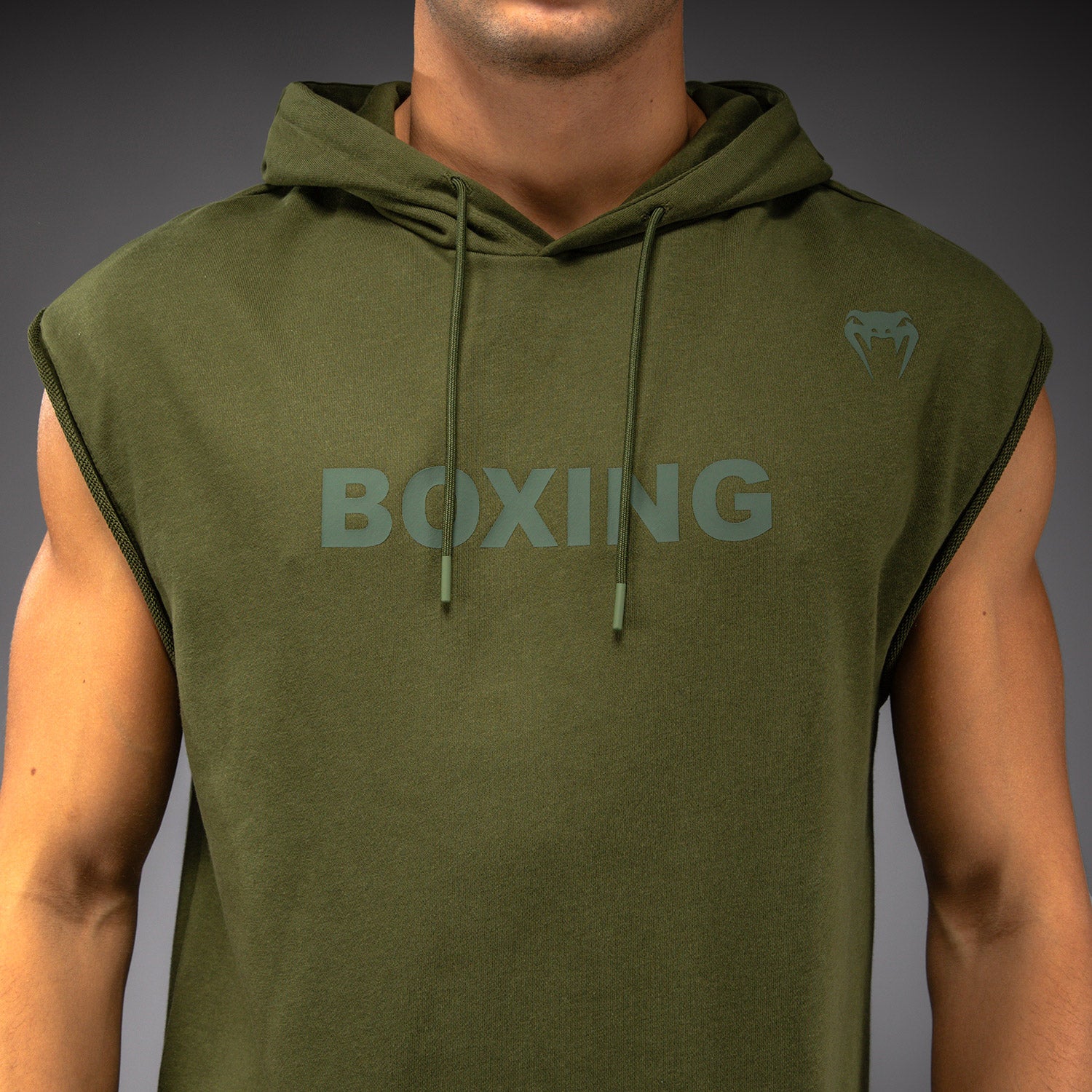 Venum Boxing VT Sudadera con Capucha Sin Mangas – Verde Militar - Image 5