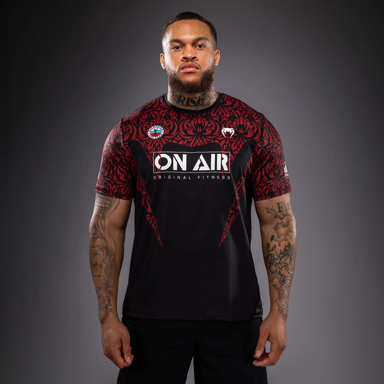 Venum BTT Camiseta Dry Tech – Negro/Rojo