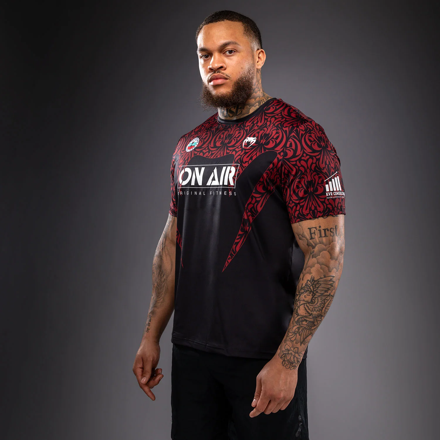 Venum BTT Camiseta Dry Tech – Negro/Rojo - Image 2