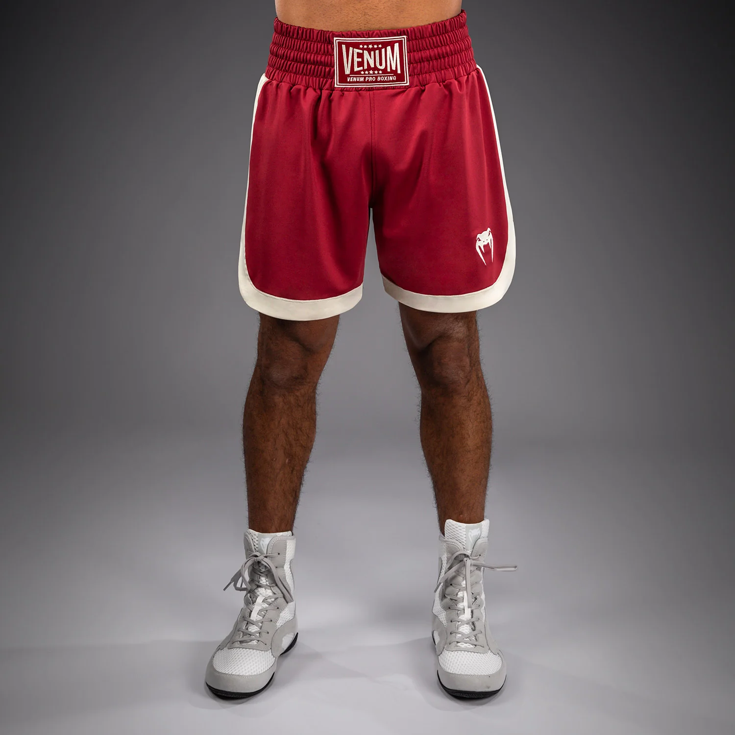 Venum Classic Short de Boxeo – Rojo Rubí/Marfil