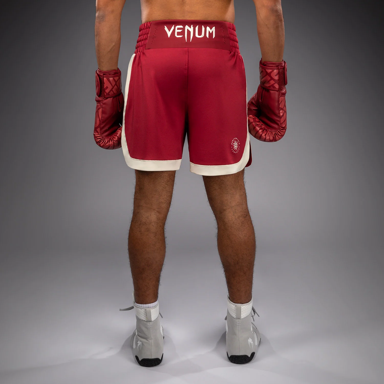 Venum Classic Short de Boxeo – Rojo Rubí/Marfil - Image 2