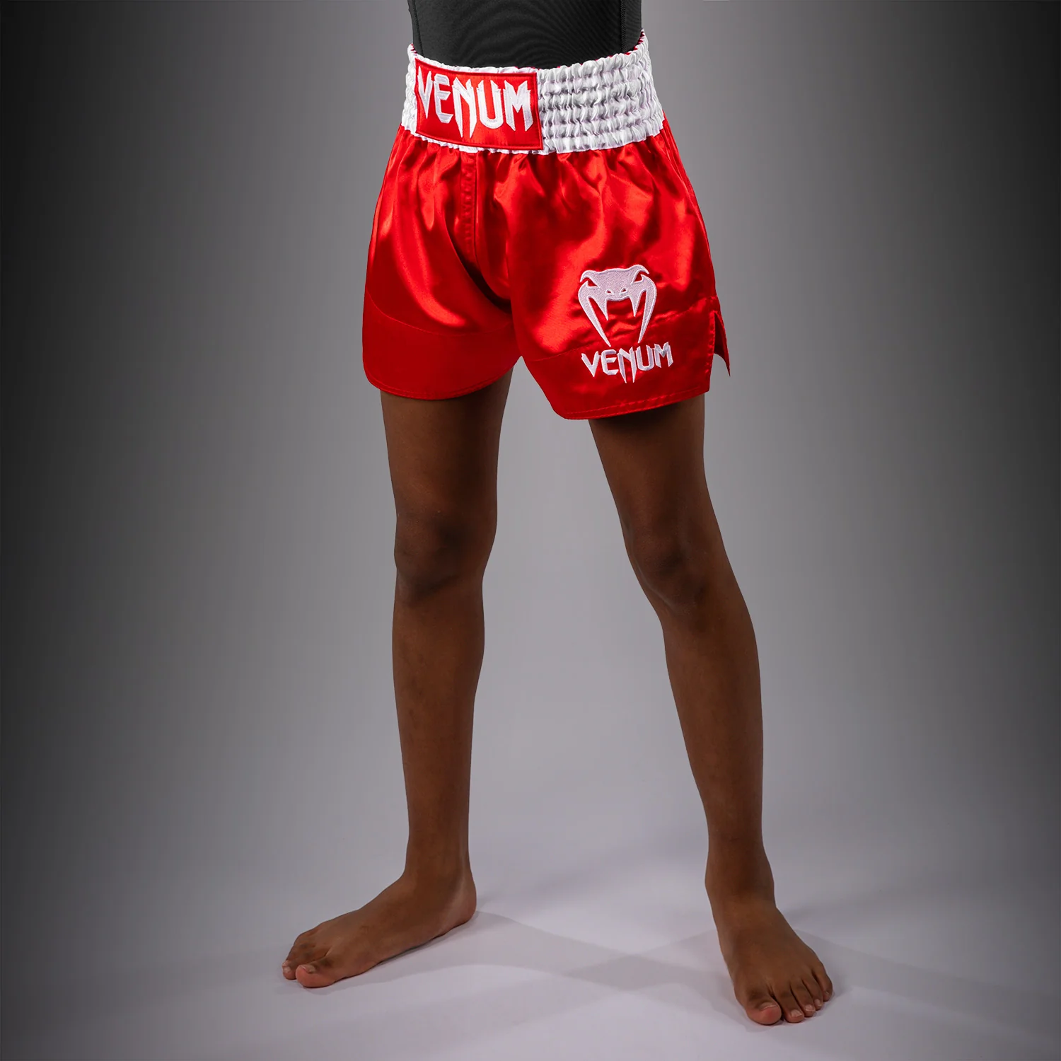 Venum Classic Short de Muay Thai para niños – Rojo Fuego