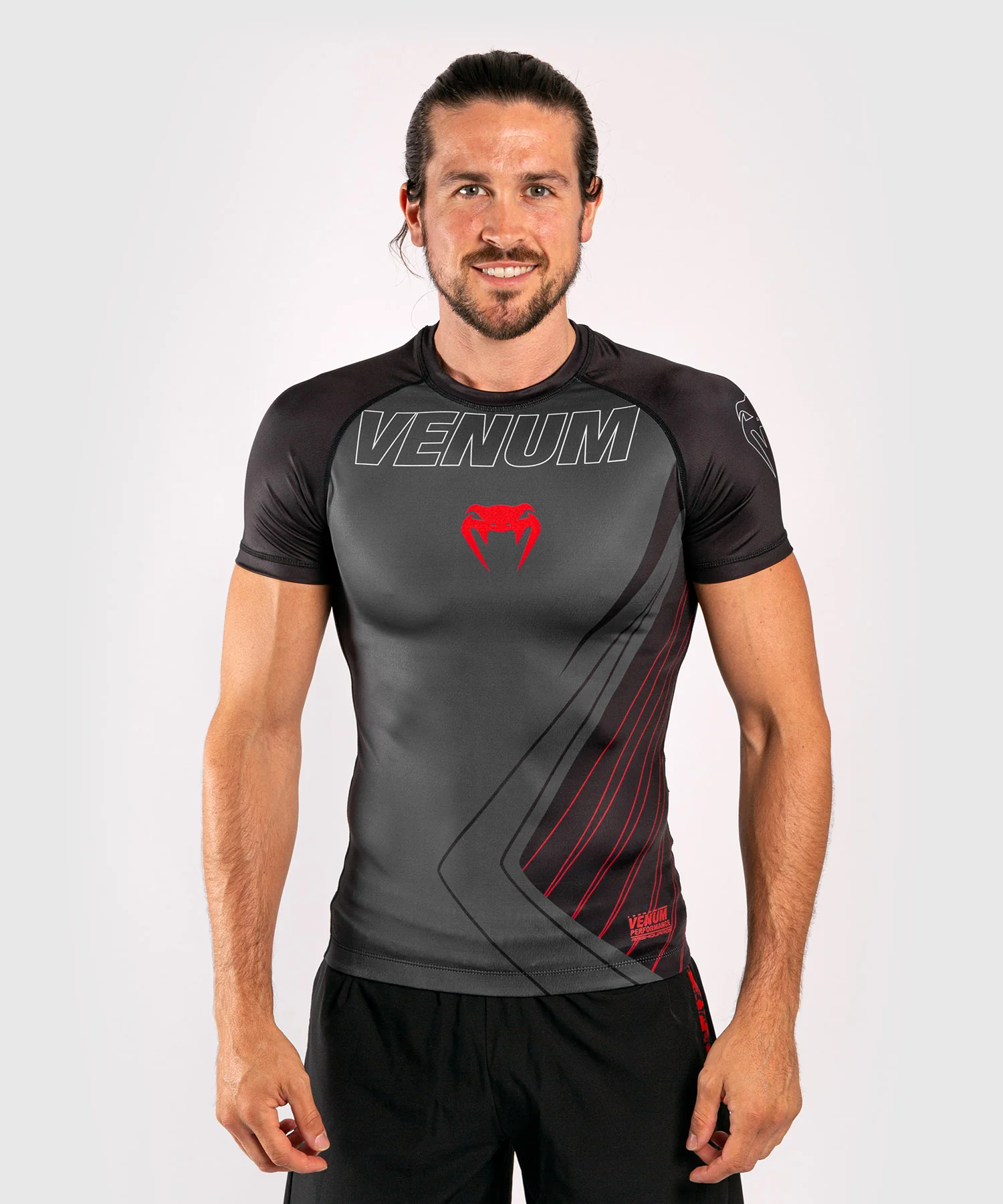 Venum Contender 5.0 Rashguard – Mangas cortas - Negro/Rojo