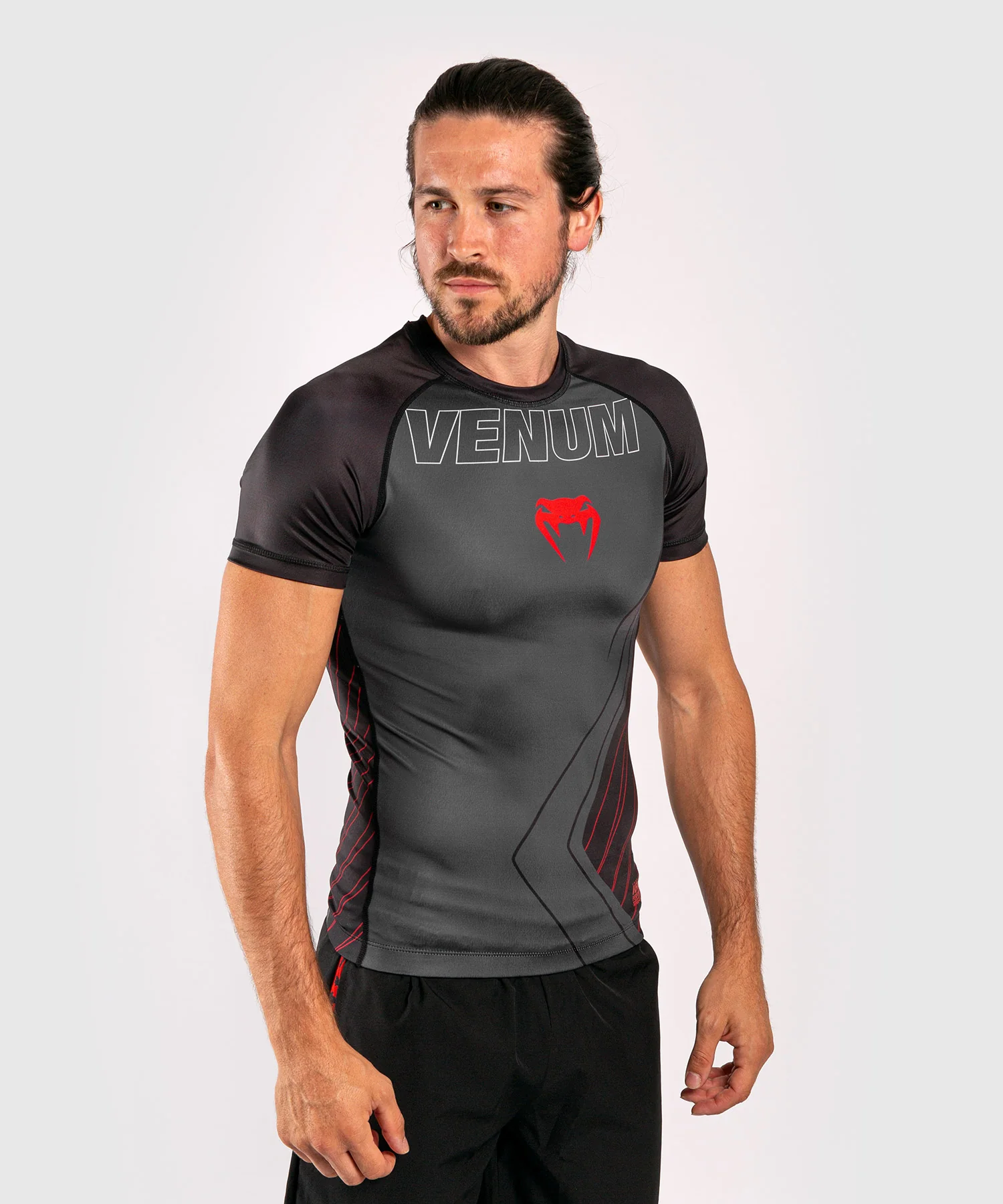 Venum Contender 5.0 Rashguard – Mangas cortas - Negro/Rojo - Image 3