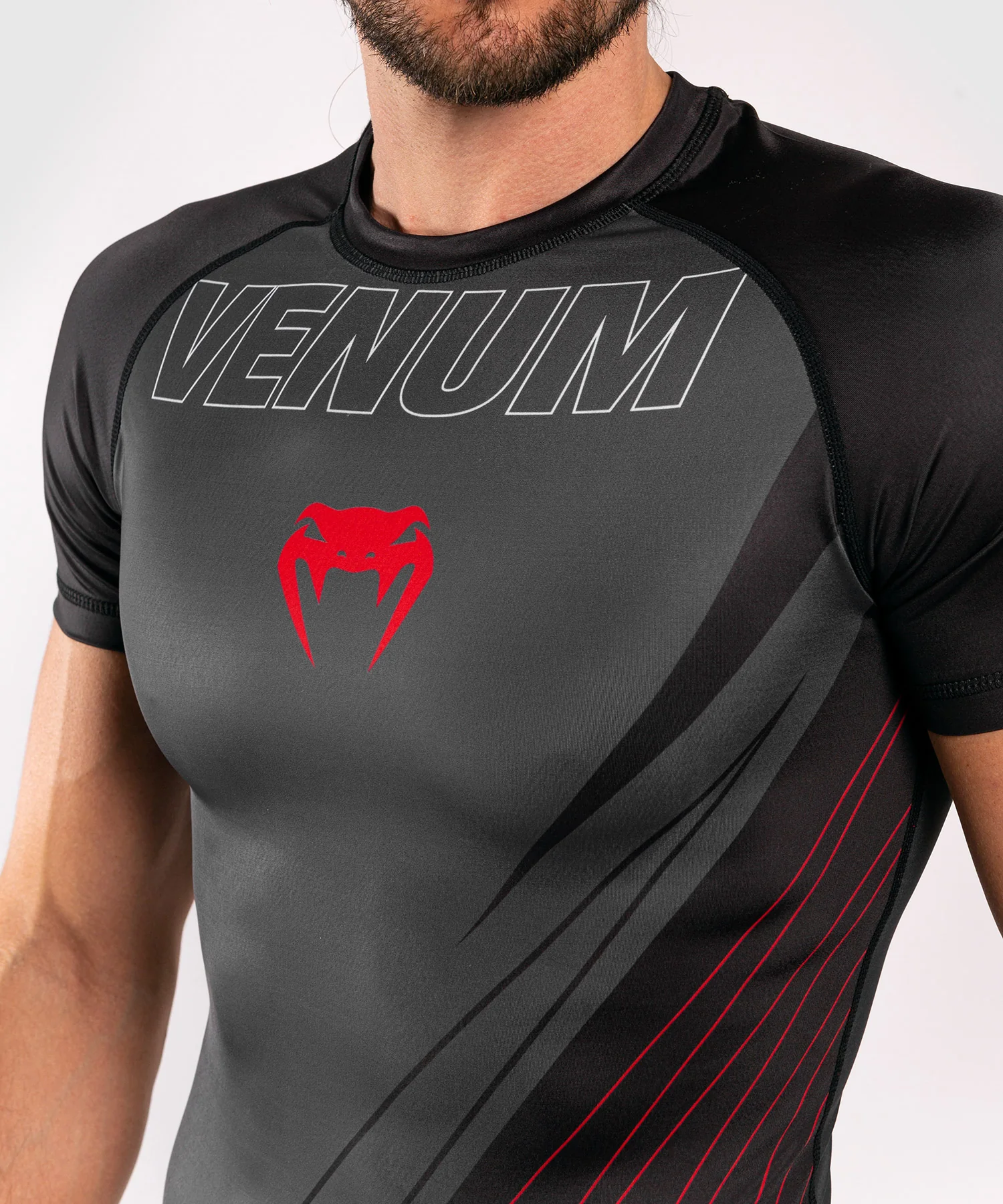 Venum Contender 5.0 Rashguard – Mangas cortas - Negro/Rojo - Image 6