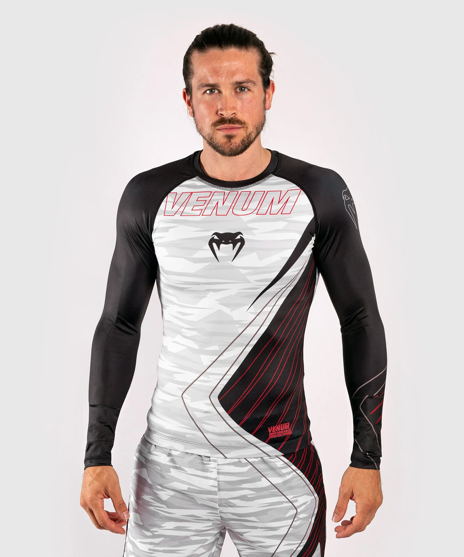 Venum Contender 5.0 Rashguard – Mangas Largas - White/Camo