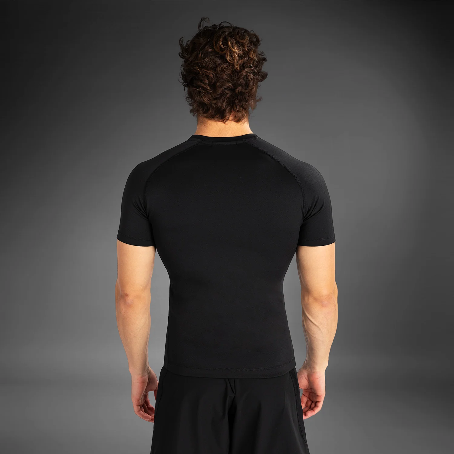 Venum Contender Lycra de manga corta para hombre - Negro/Blanco - Image 3
