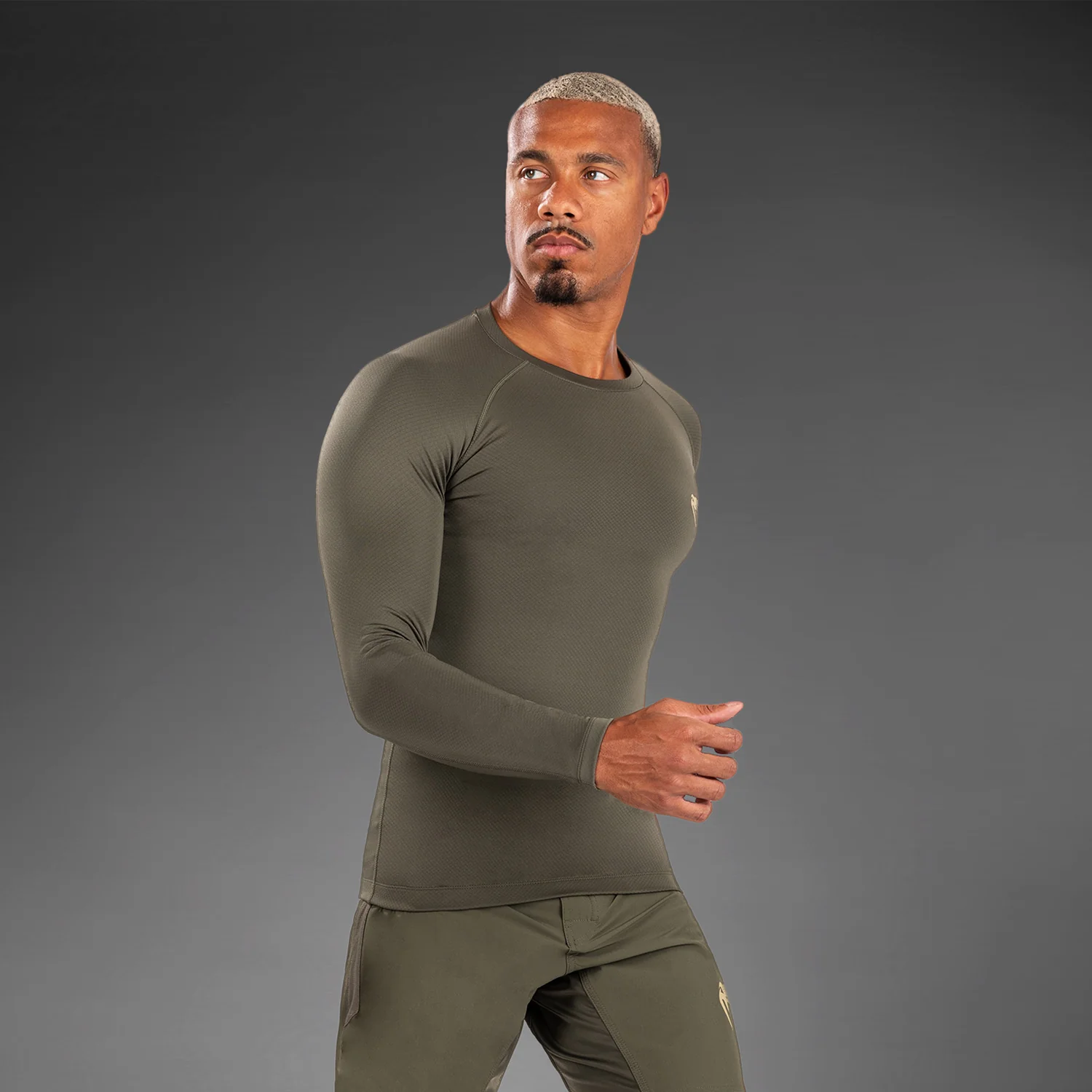 Venum Contender Lycra de manga larga para hombre - Caqui - Image 4