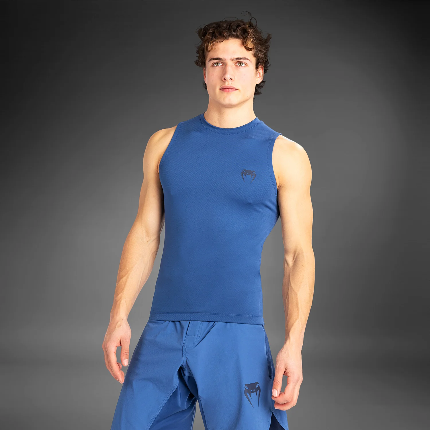 Venum Contender Lycra sin mangas para hombre - Azul - Image 3