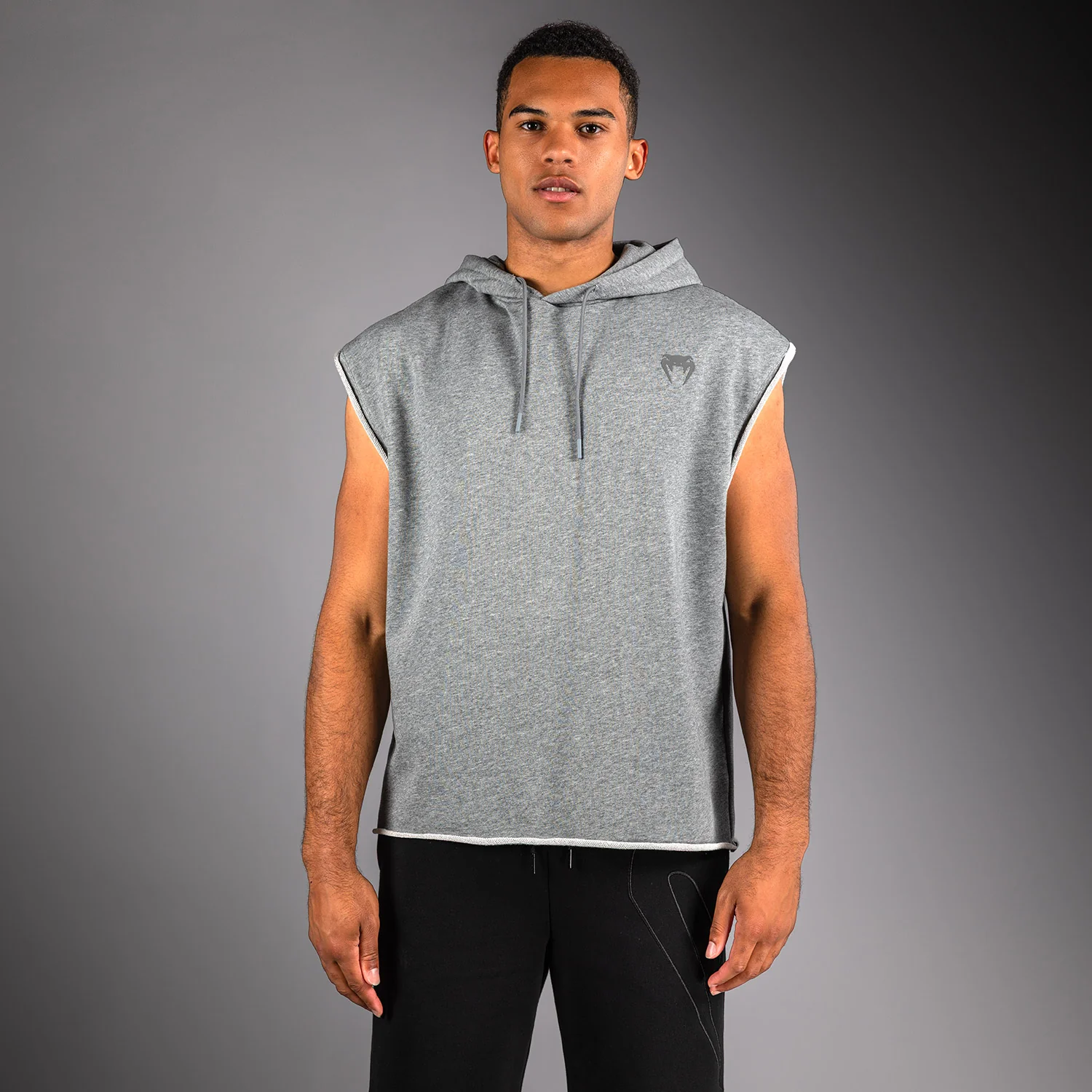 Venum Divide Sudadera con Capucha Sin Mangas - Gris Jaspeado