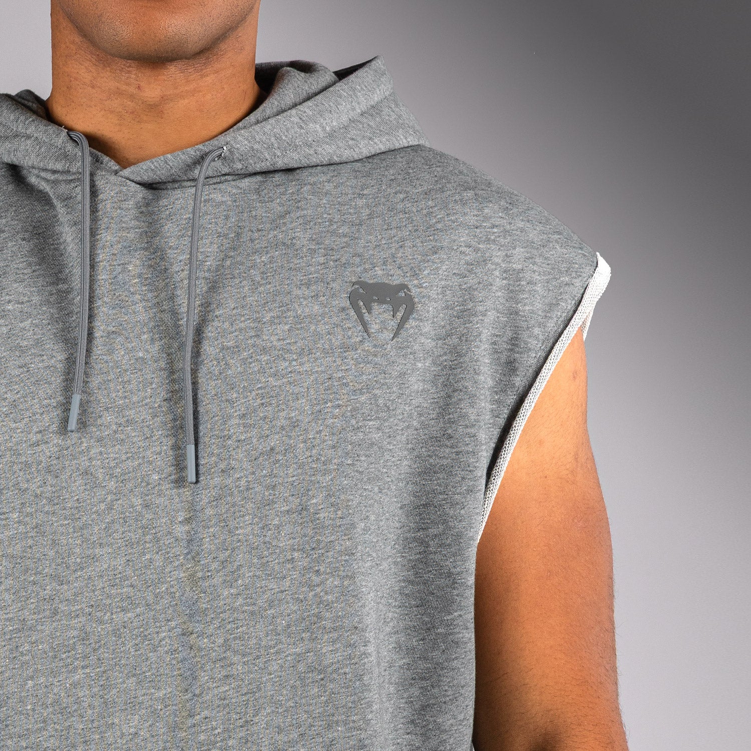 Venum Divide Sudadera con Capucha Sin Mangas - Gris Jaspeado - Image 4
