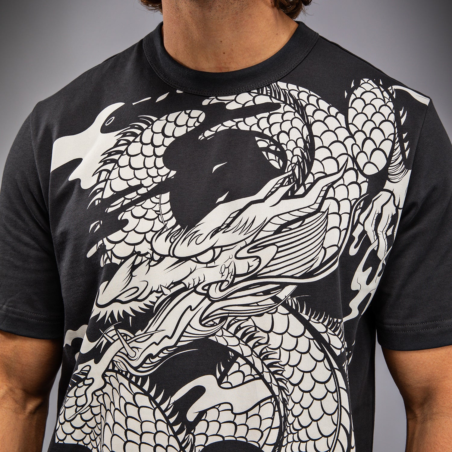 Venum Dragon’s Flight Camiseta para hombre - Gris carbón/Blanco crema - Image 6