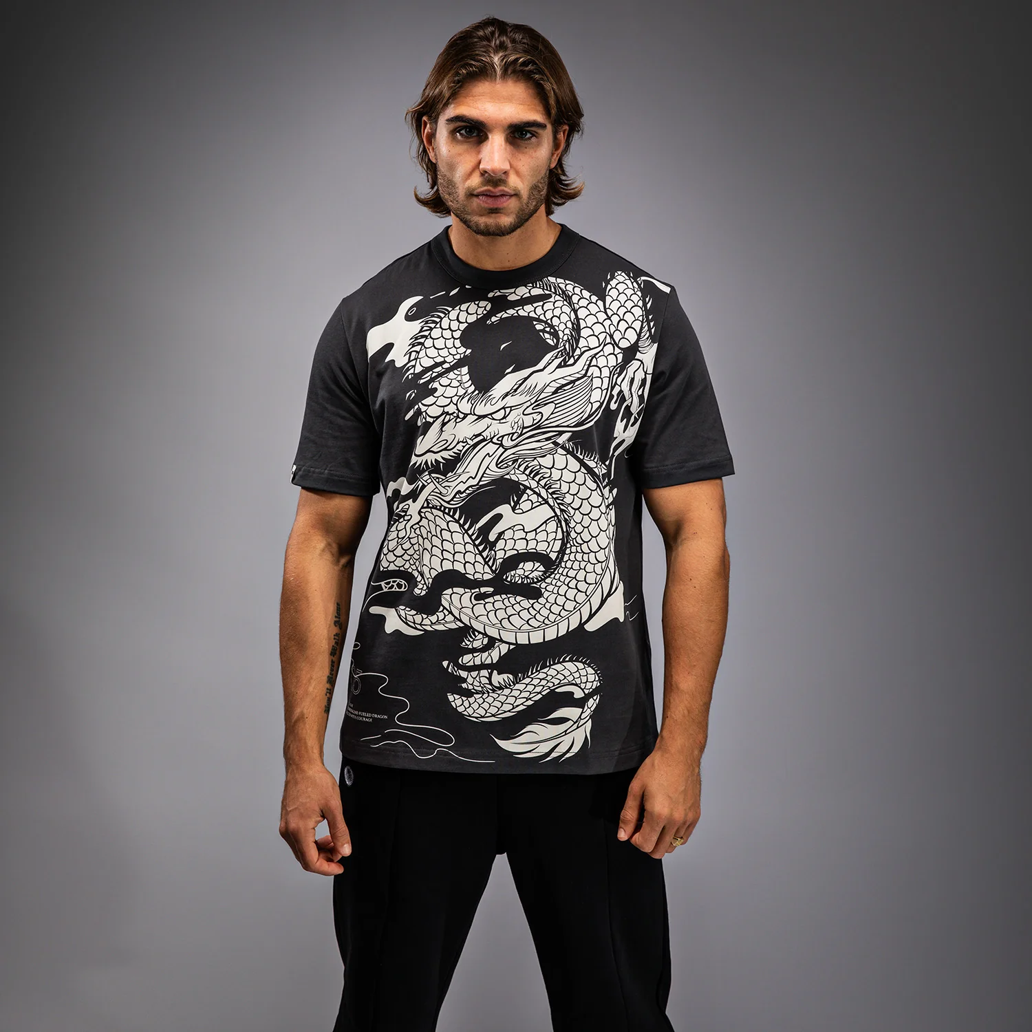 Venum Dragon’s Flight Camiseta para hombre - Gris carbón/Blanco crema - Image 7