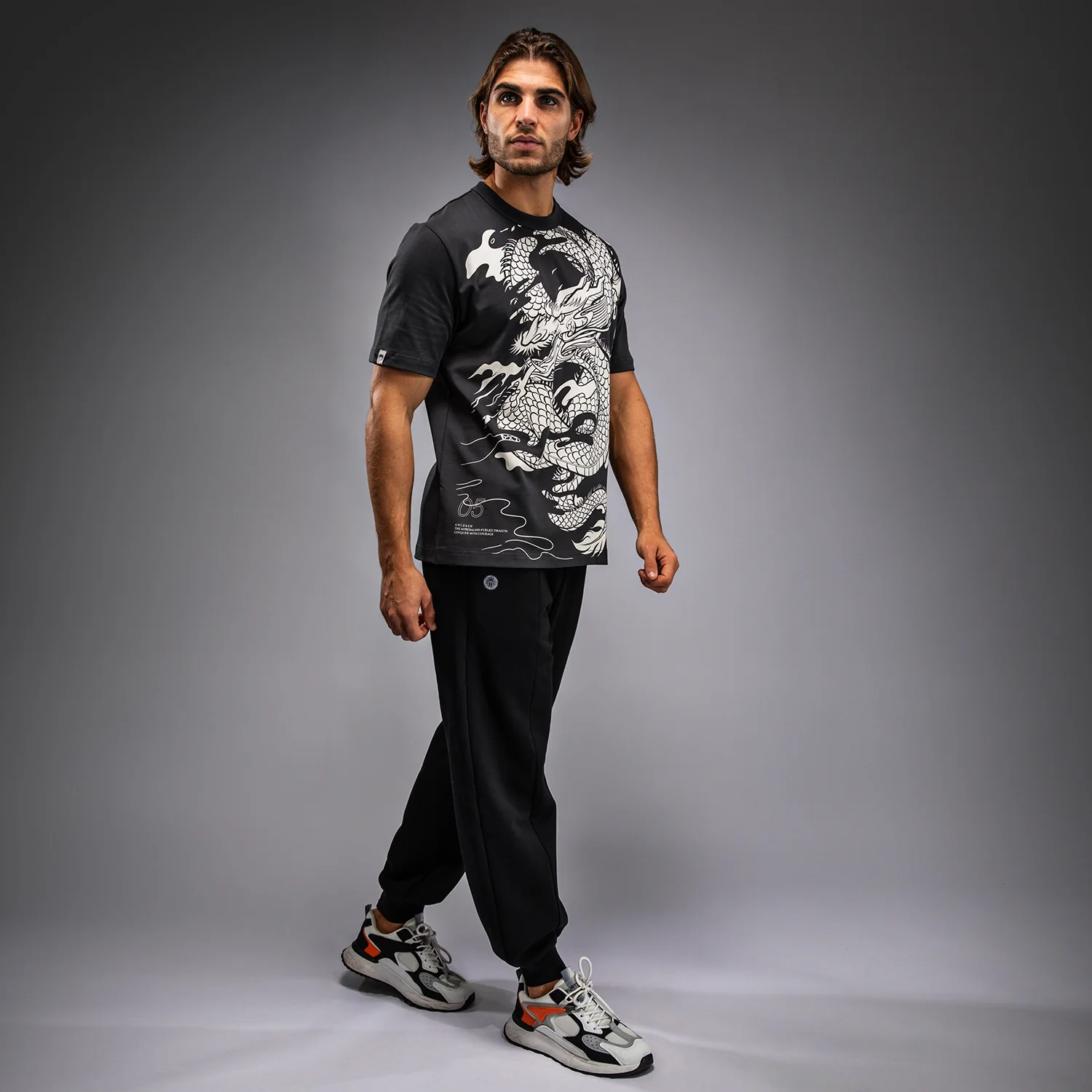 Venum Dragon’s Flight Camiseta para hombre - Gris carbón/Blanco crema - Image 8