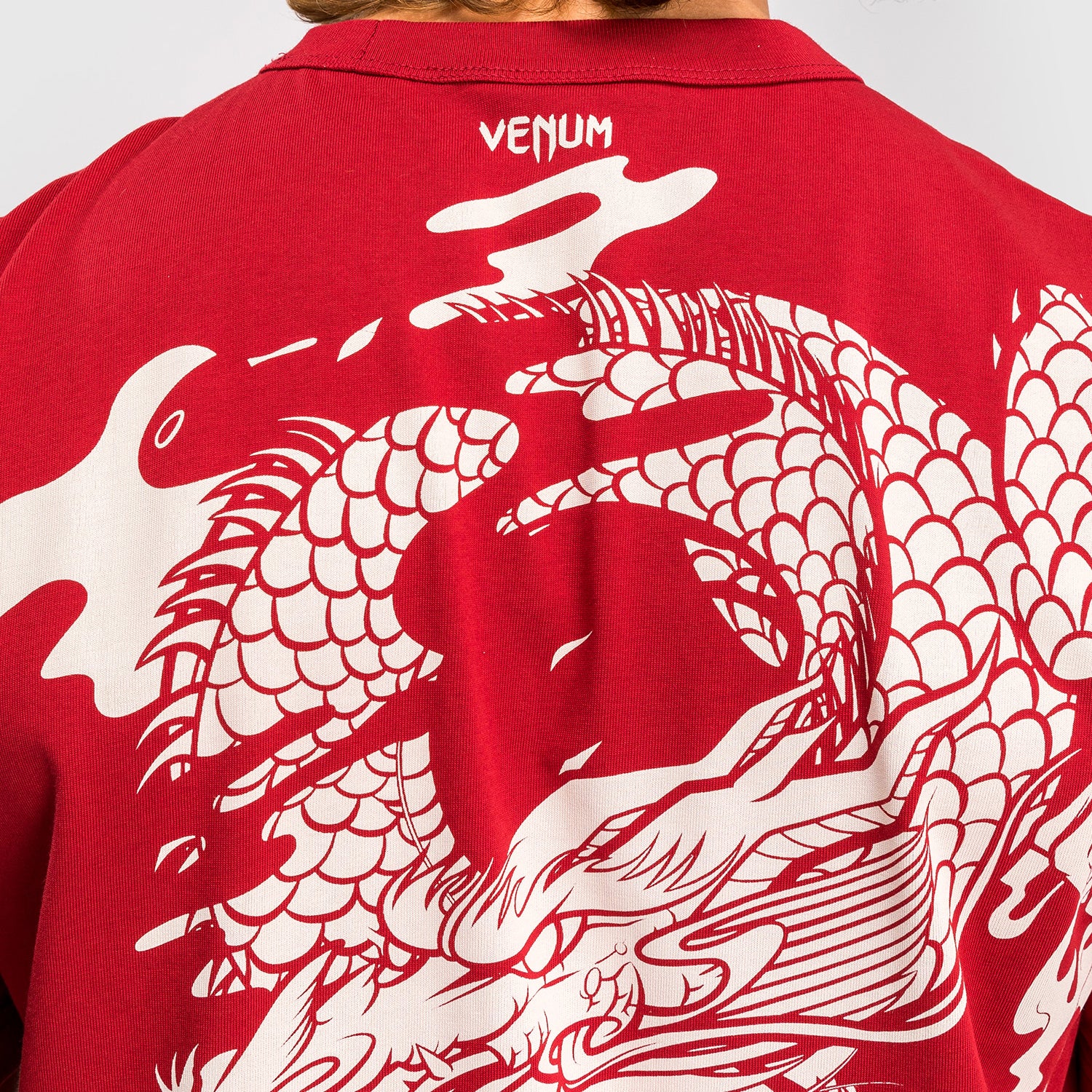 Venum Dragon’s Flight Camiseta para hombre - Rojo cereza/Blanco crema - Image 6