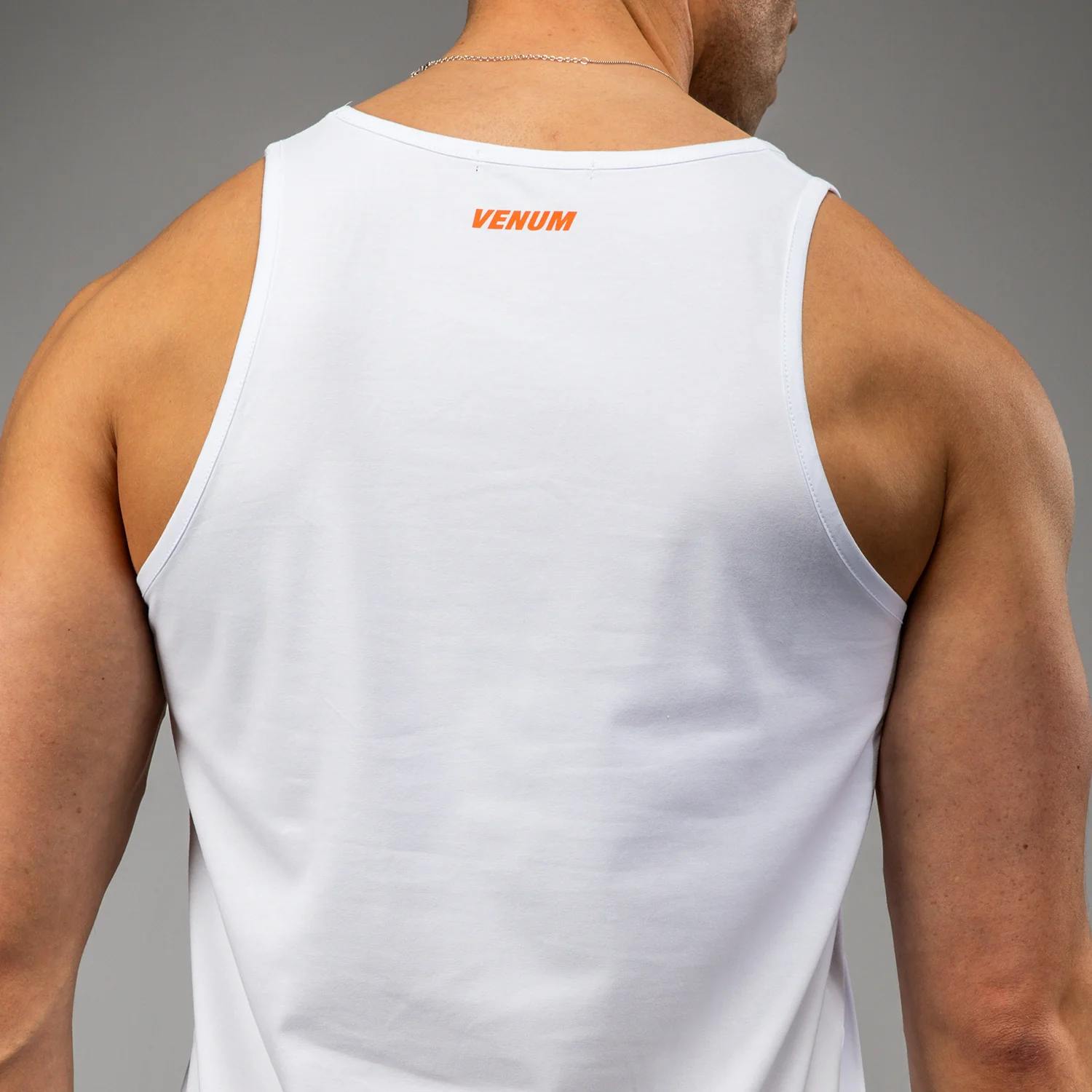 Venum Echo Tank Top - Blanco/Naranja Atardecer - Image 5