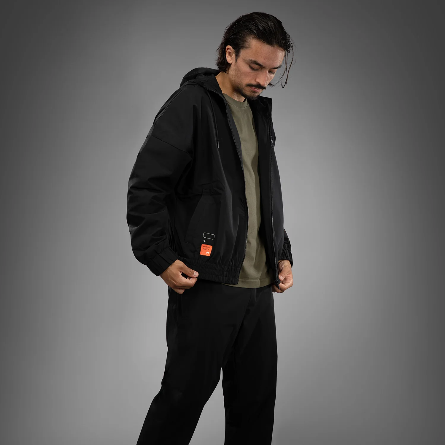 Venum Eclipse Chaqueta Track – Negro/Marfil - Image 3