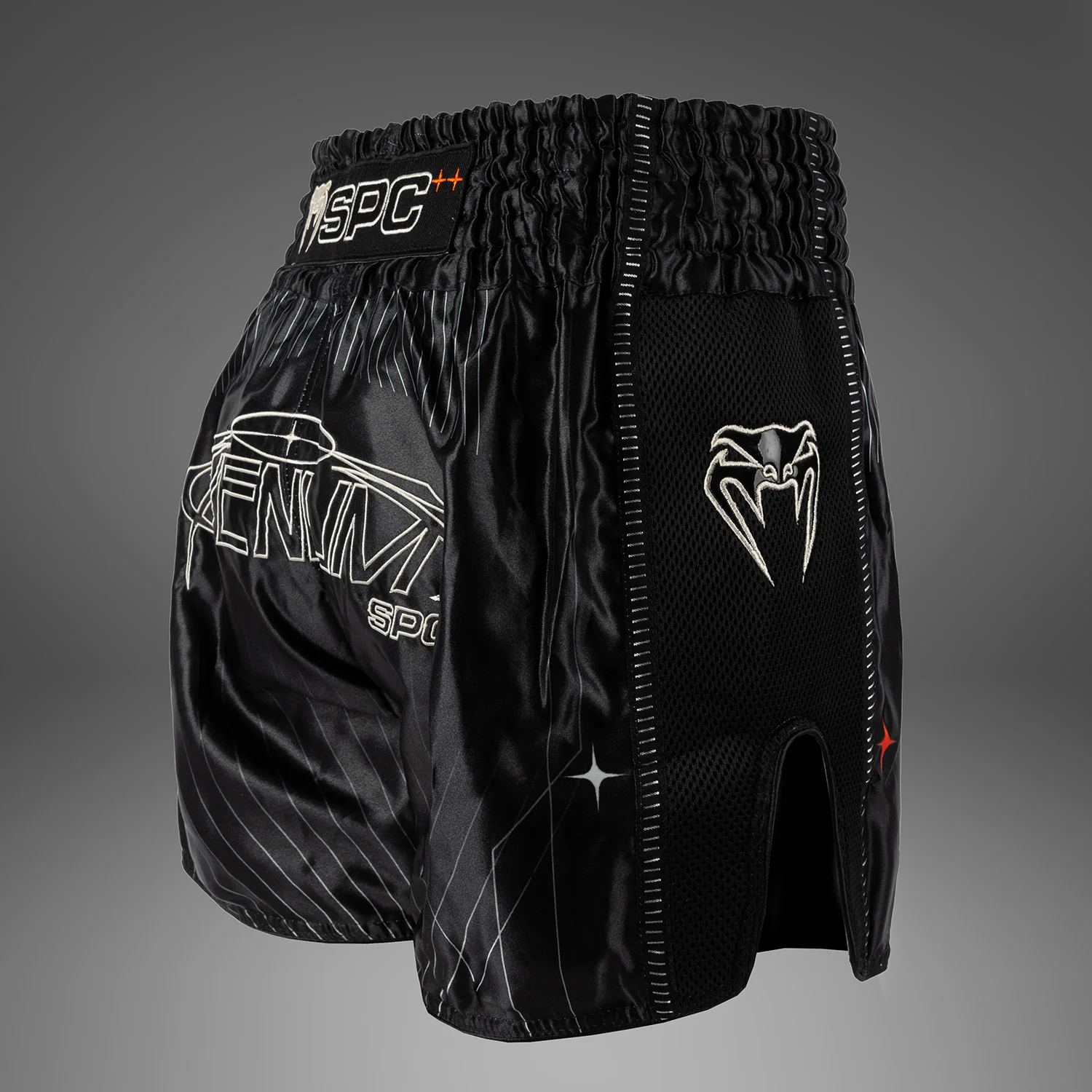Venum Eclipse Pantalones Cortos Muay Thai – Negro/Marfil - Image 2
