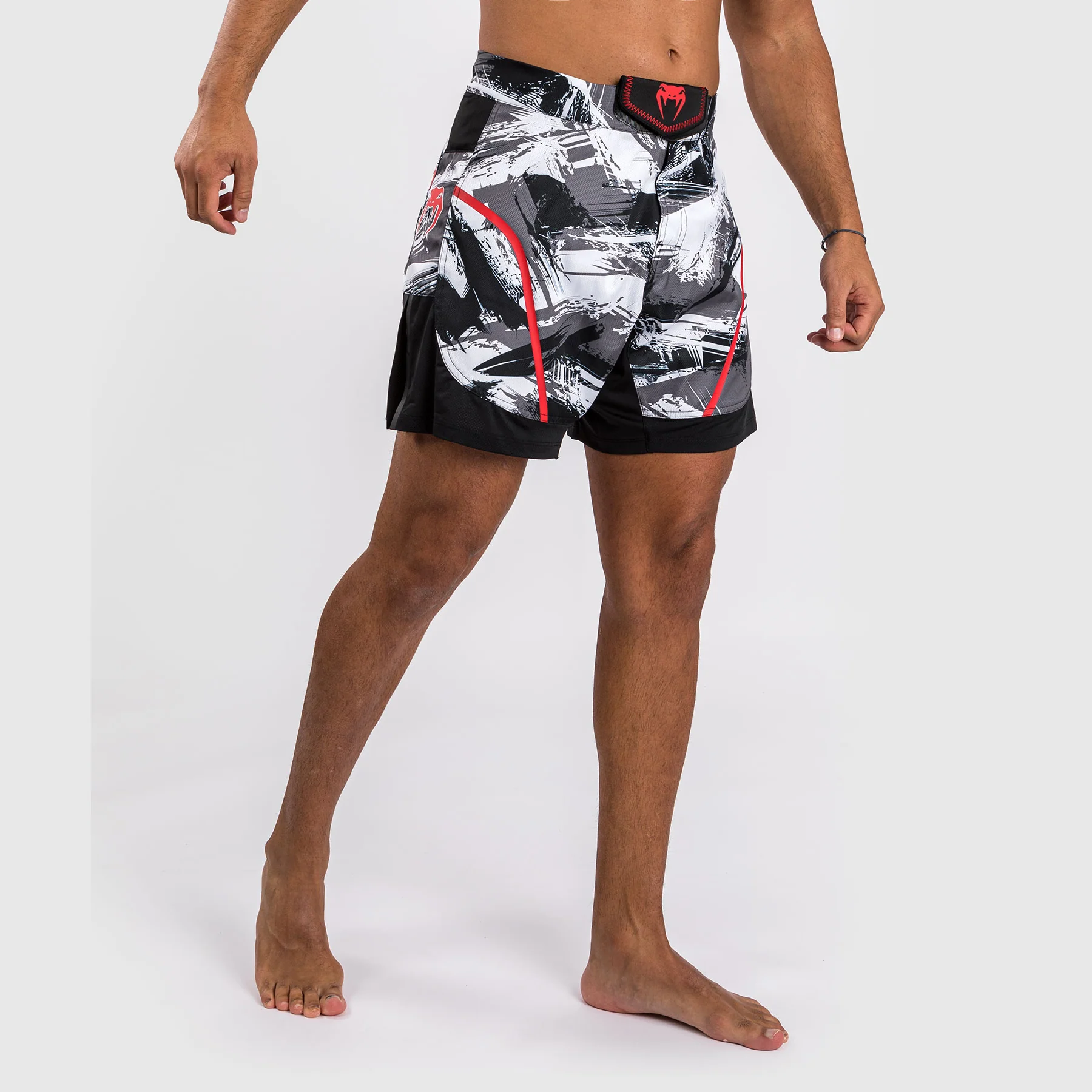 Venum Electron 3.0 Pantalones cortos Fight - Gris/Rojo - Image 2