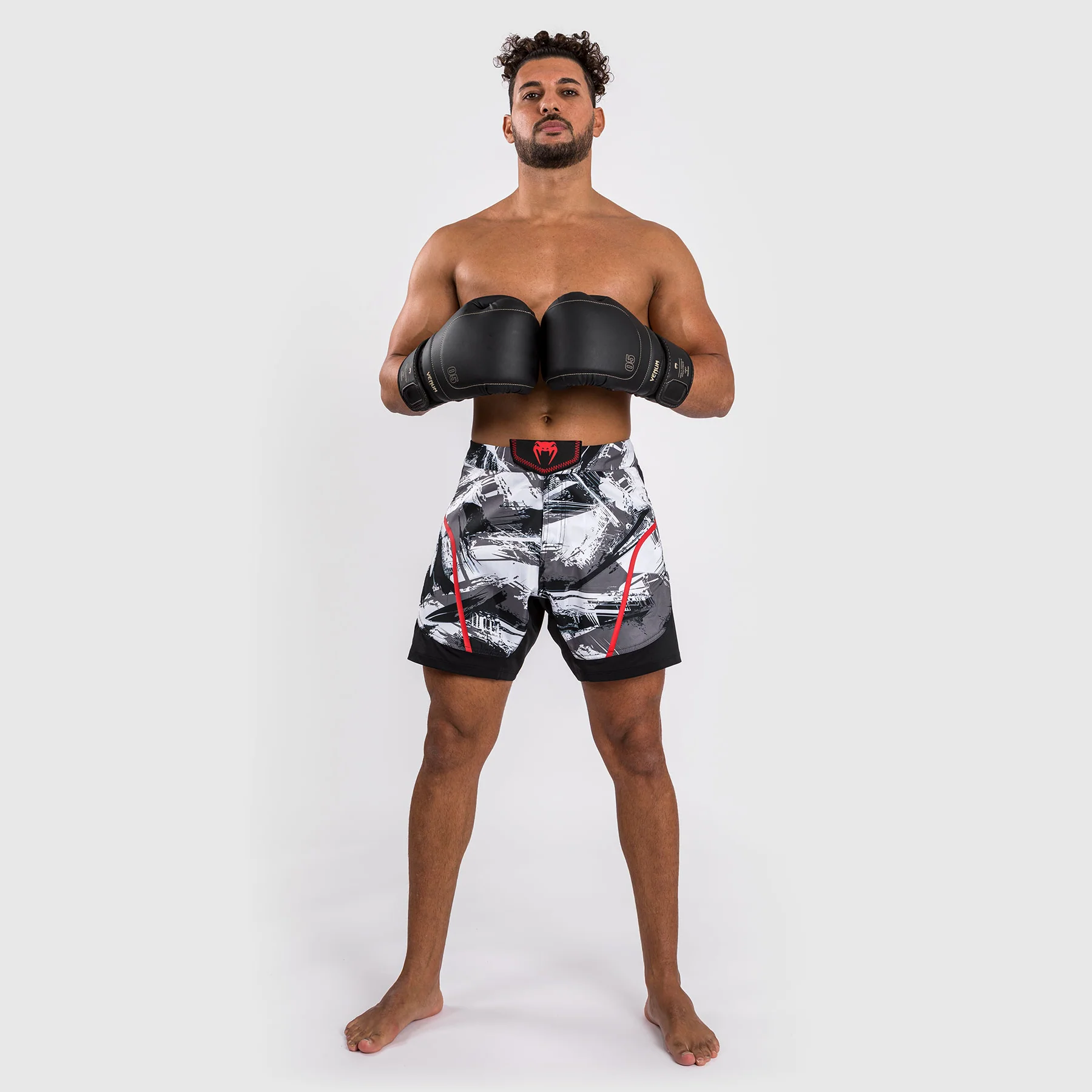 Venum Electron 3.0 Pantalones cortos Fight - Gris/Rojo - Image 3