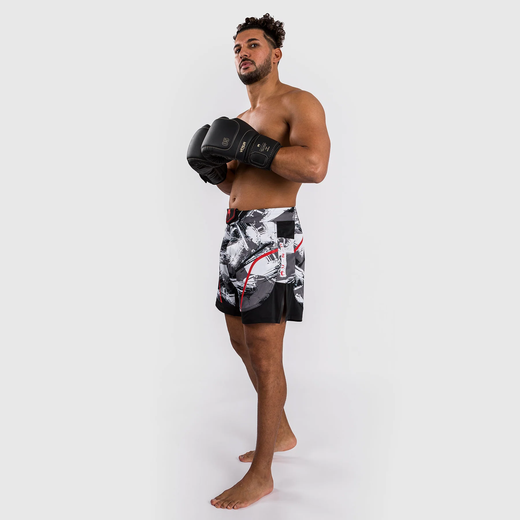 Venum Electron 3.0 Pantalones cortos Fight - Gris/Rojo - Image 4