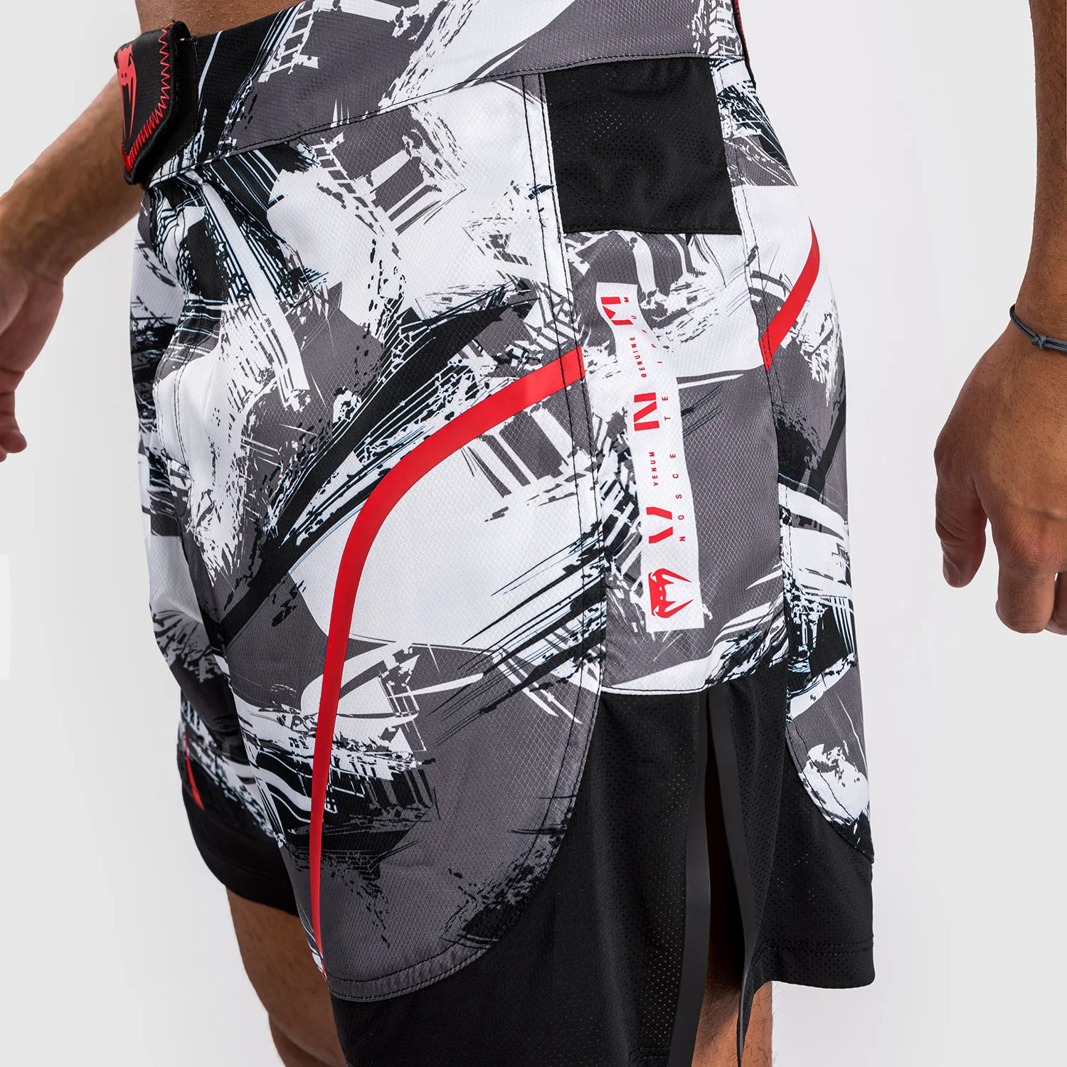 Venum Electron 3.0 Pantalones cortos Fight - Gris/Rojo - Image 7