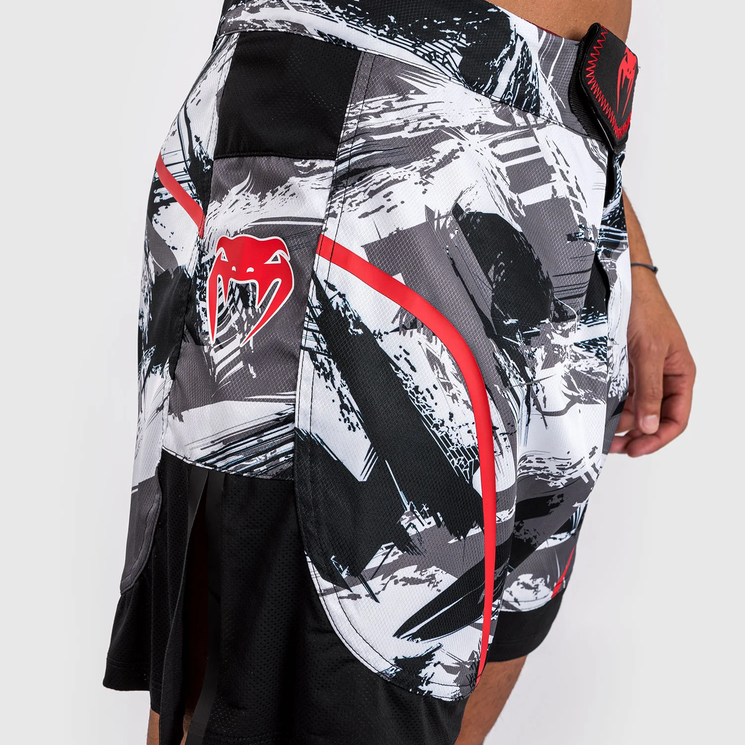 Venum Electron 3.0 Pantalones cortos Fight - Gris/Rojo - Image 8