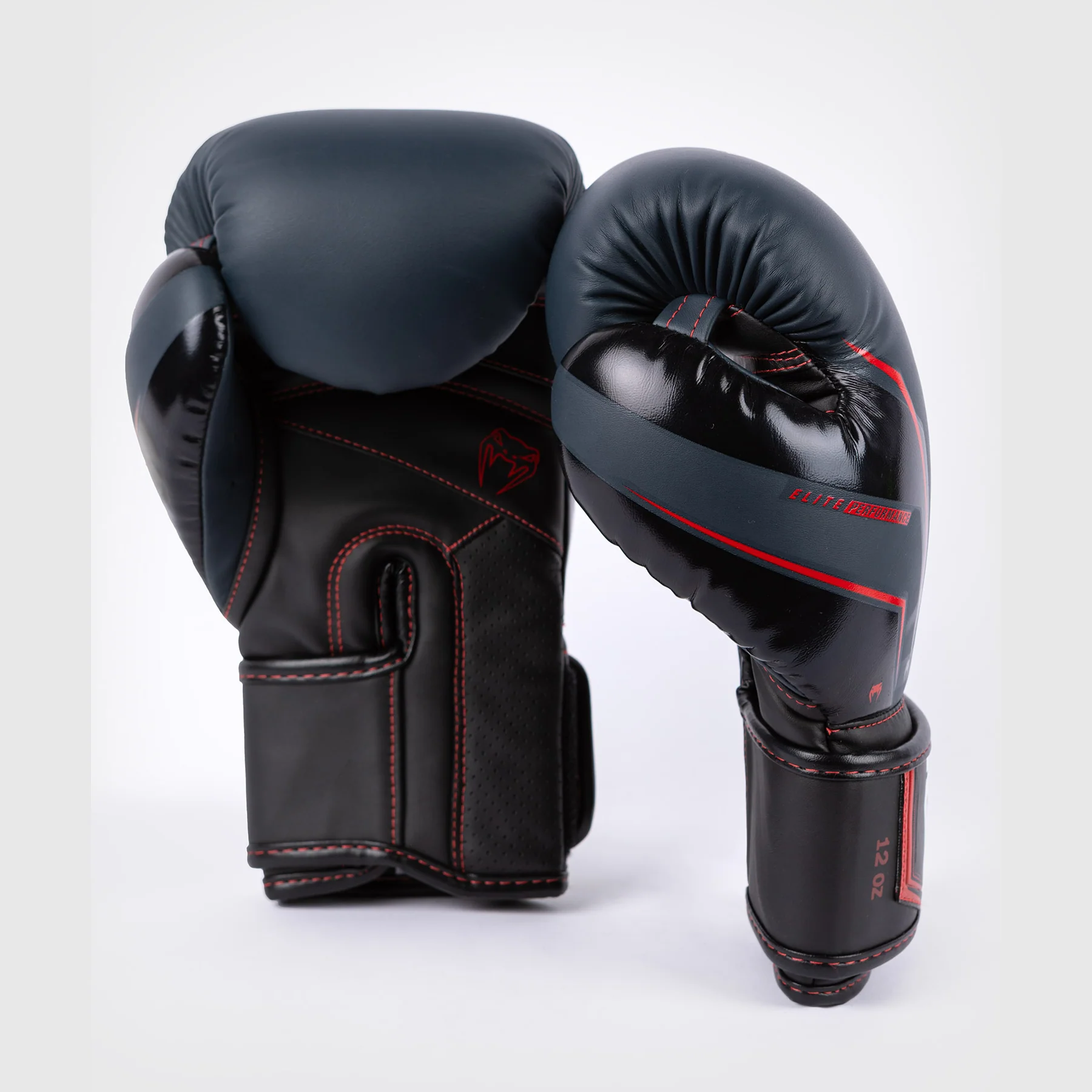 Venum Elite Evo Guantes de Boxeo - Azul Marino/Negro/Rojo - Image 2
