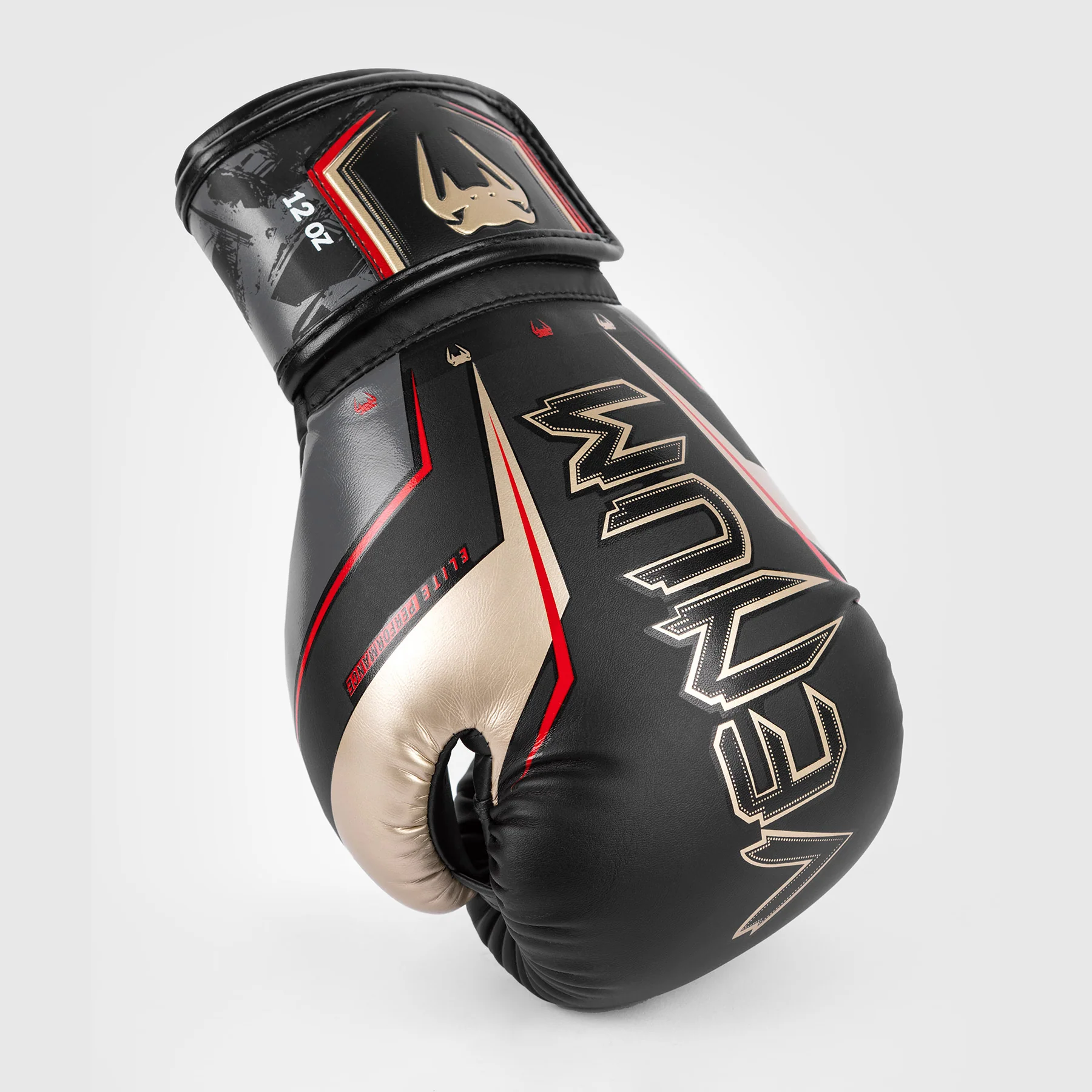 Venum Elite Evo Guantes de Boxeo - Negro/Dorado/Rojo - Image 6