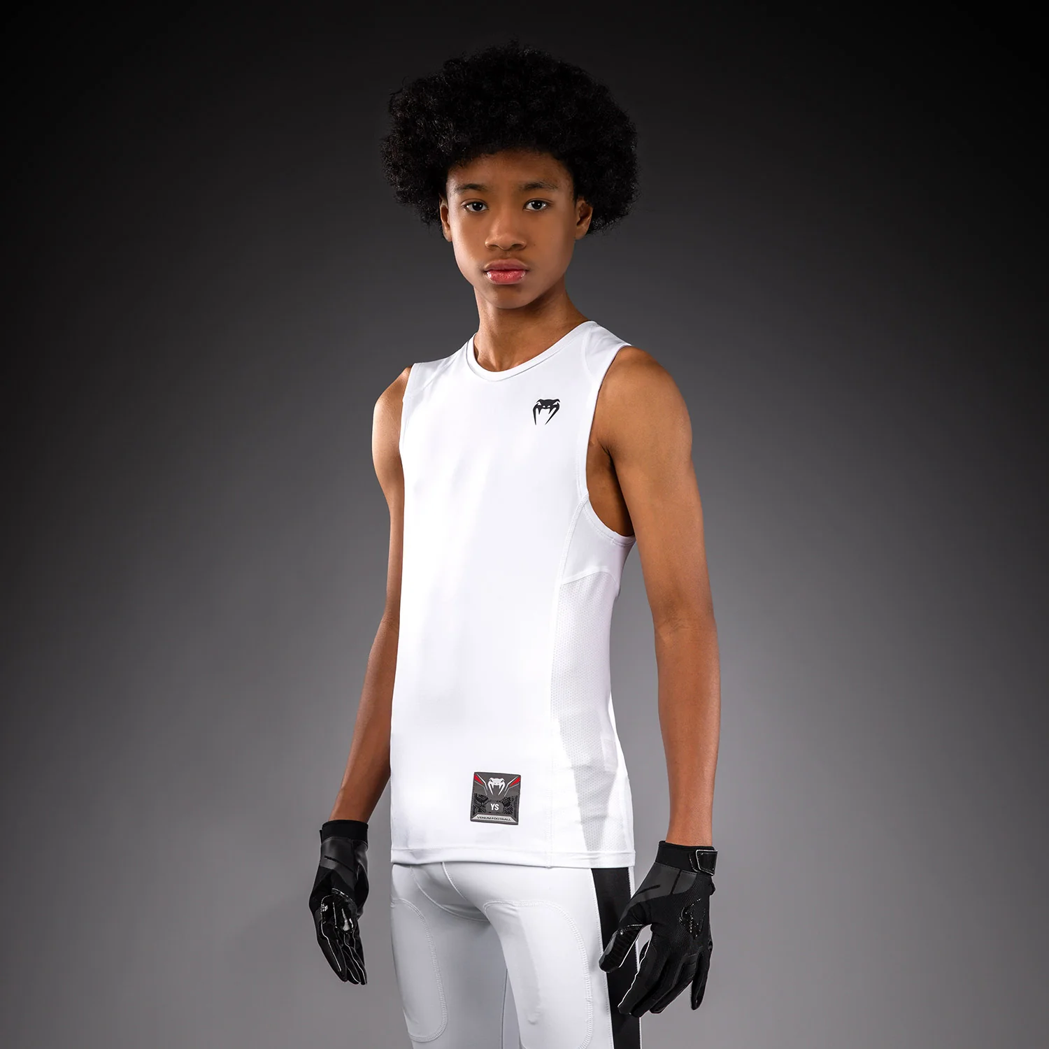 Venum Elite Football Camiseta de Compresión Sin Mangas Para Niños - Blanco - Image 2