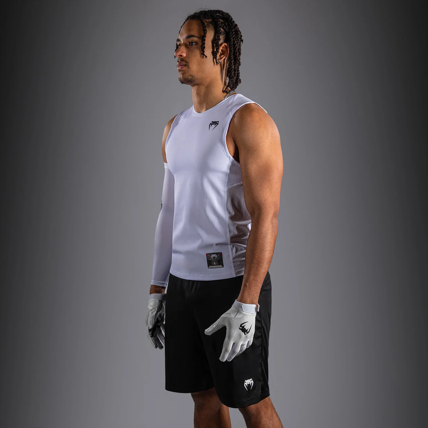Venum Elite Fútbol Camiseta de Compresión Sin Mangas - Blanco - Image 3
