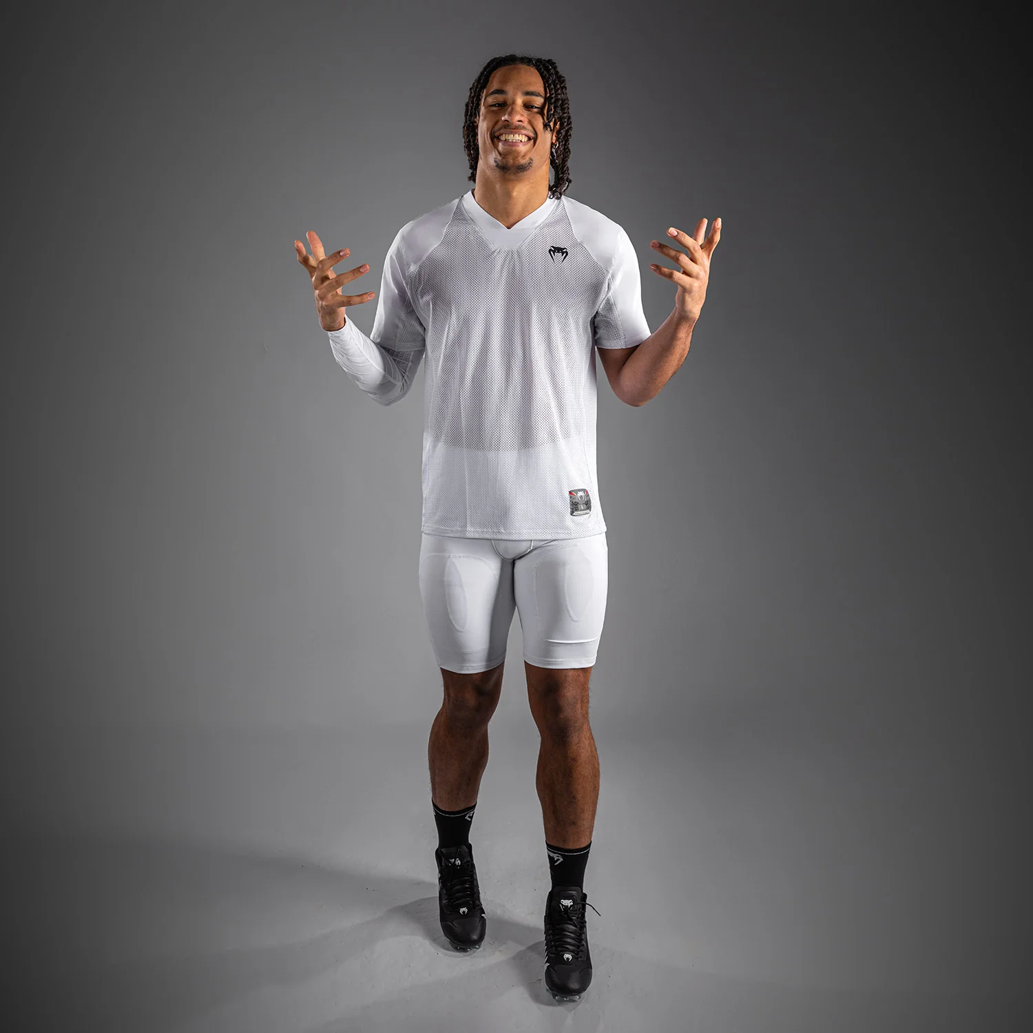 Venum Elite Fútbol Short de Compresión - Blanco - Image 5