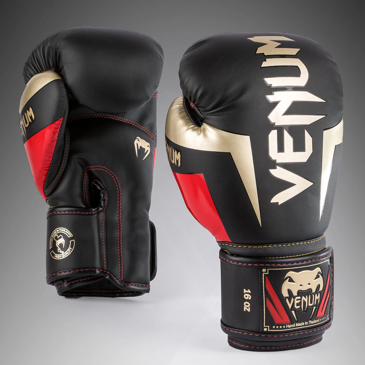 Venum Elite Guantes de boxeo - Negro/Dorado/Rojo - Image 2