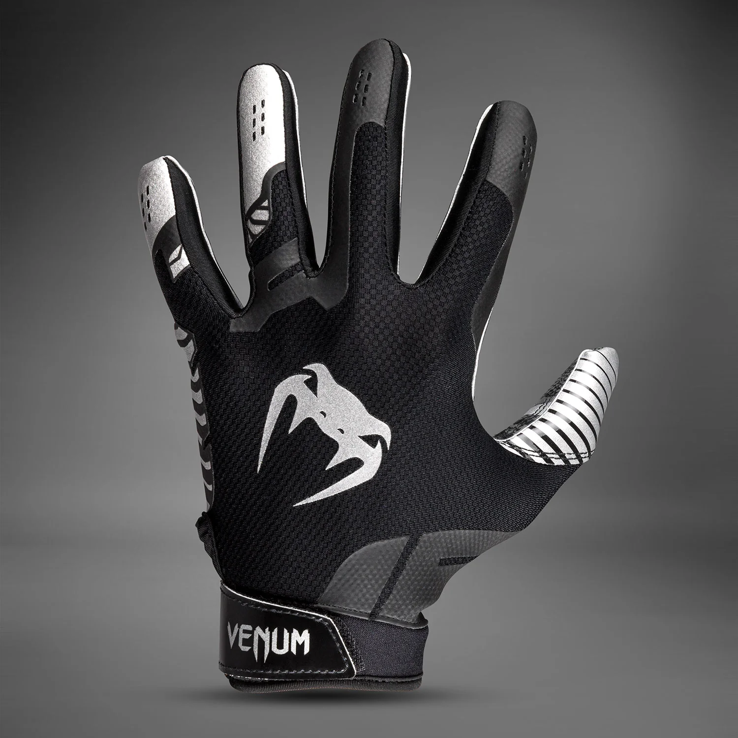 Venum Elite Guantes de Fútbol - Negro/Plata - Image 4