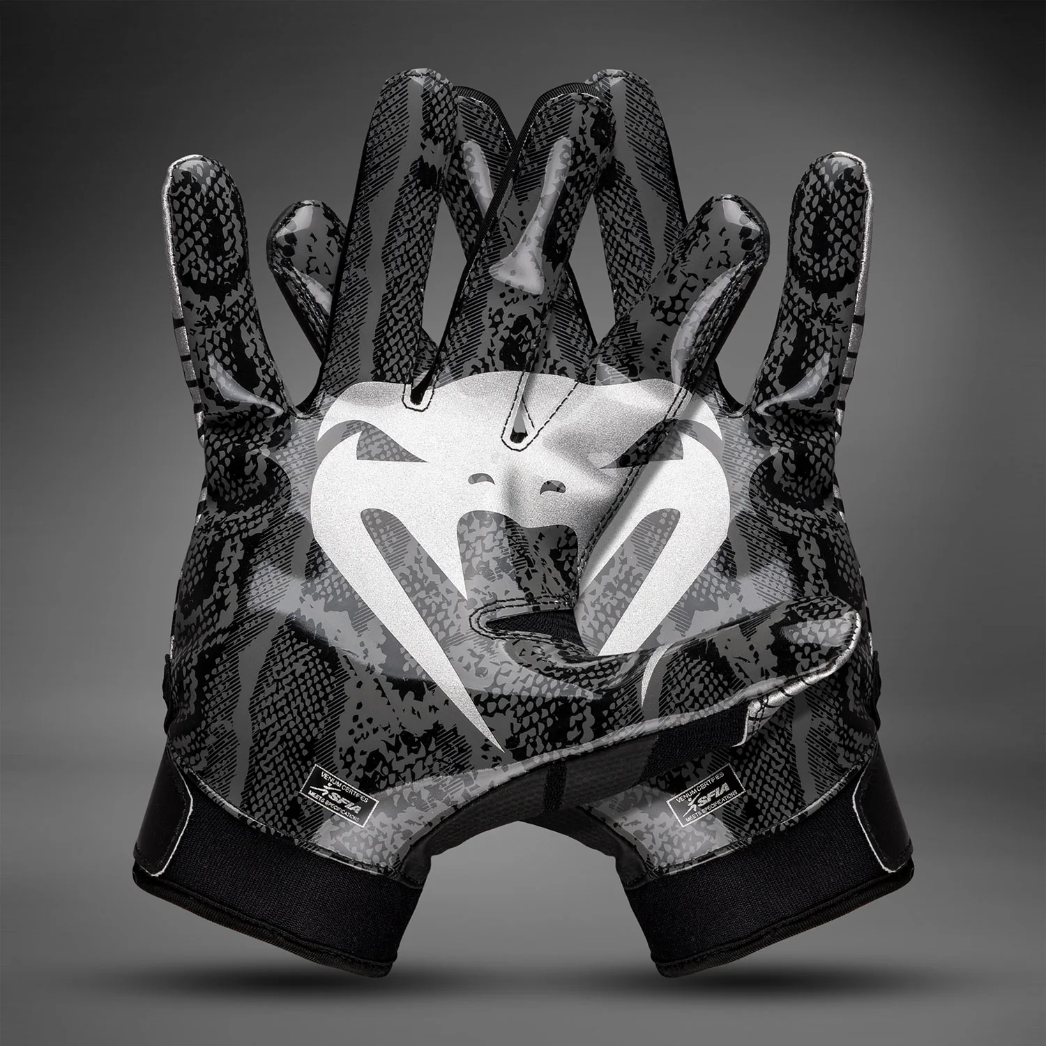 Venum Elite Guantes de Fútbol - Negro/Plata - Image 7
