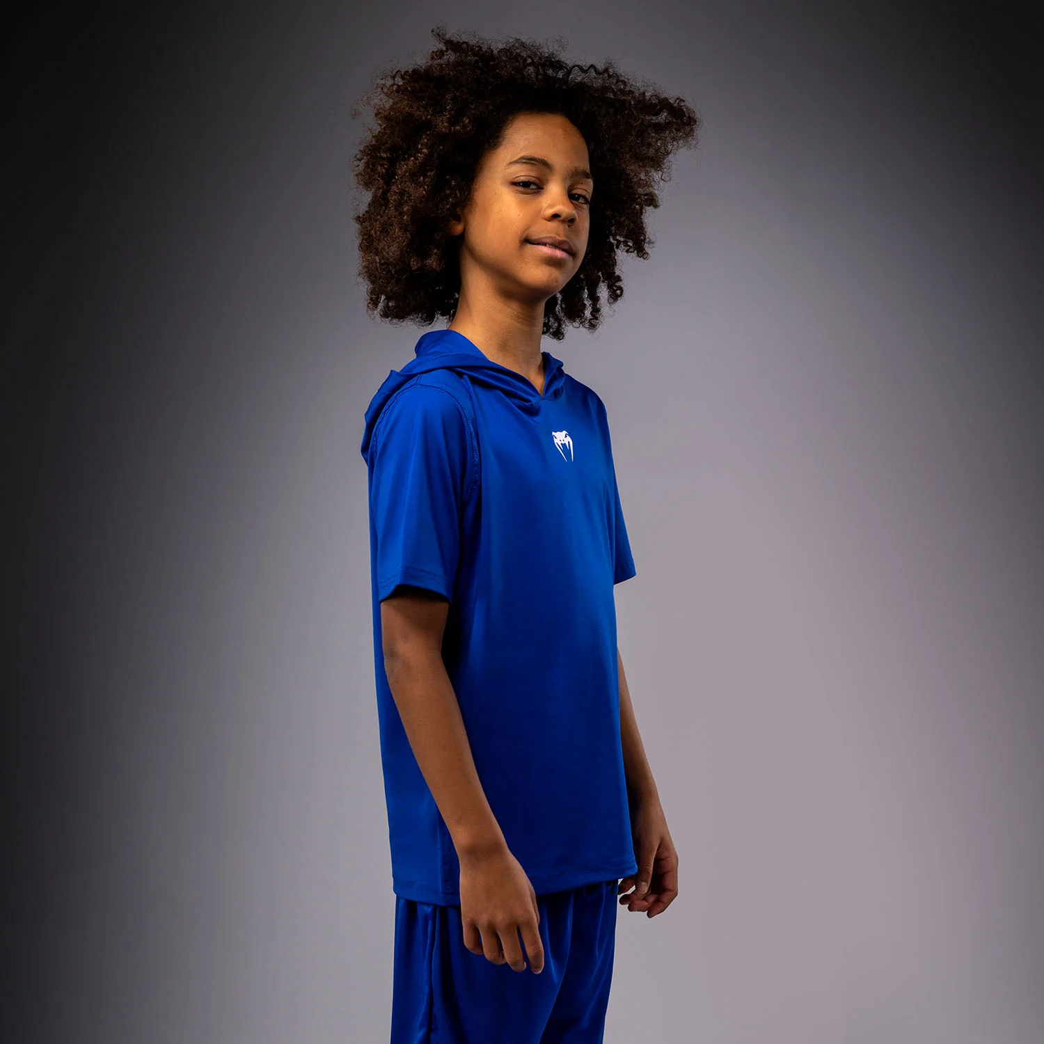 Venum Elite Sudadera Dry-Tech Manga Corta Para Niños - Azul Real - Image 2