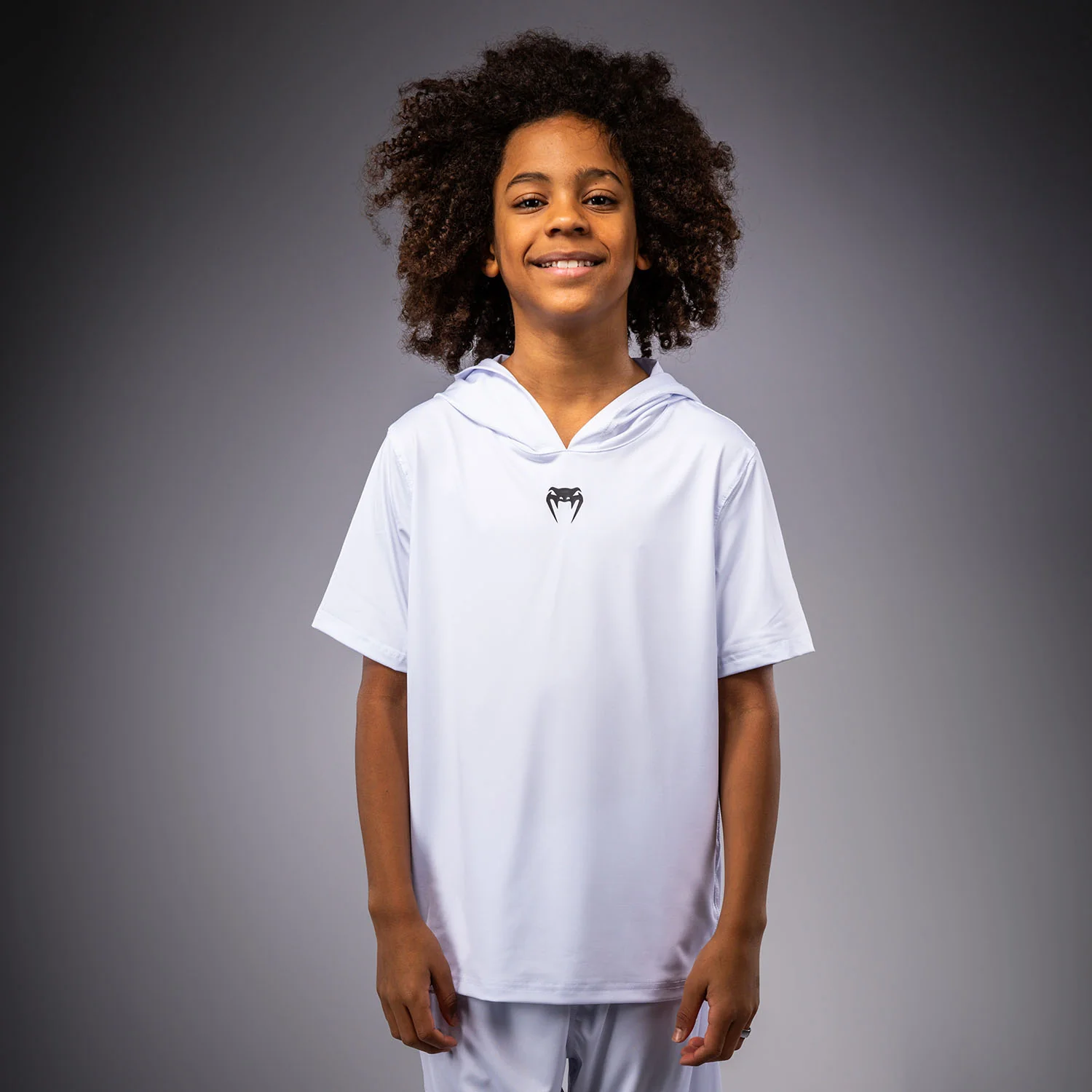 Venum Elite Sudadera Dry-Tech Manga Corta Para Niños - Blanco