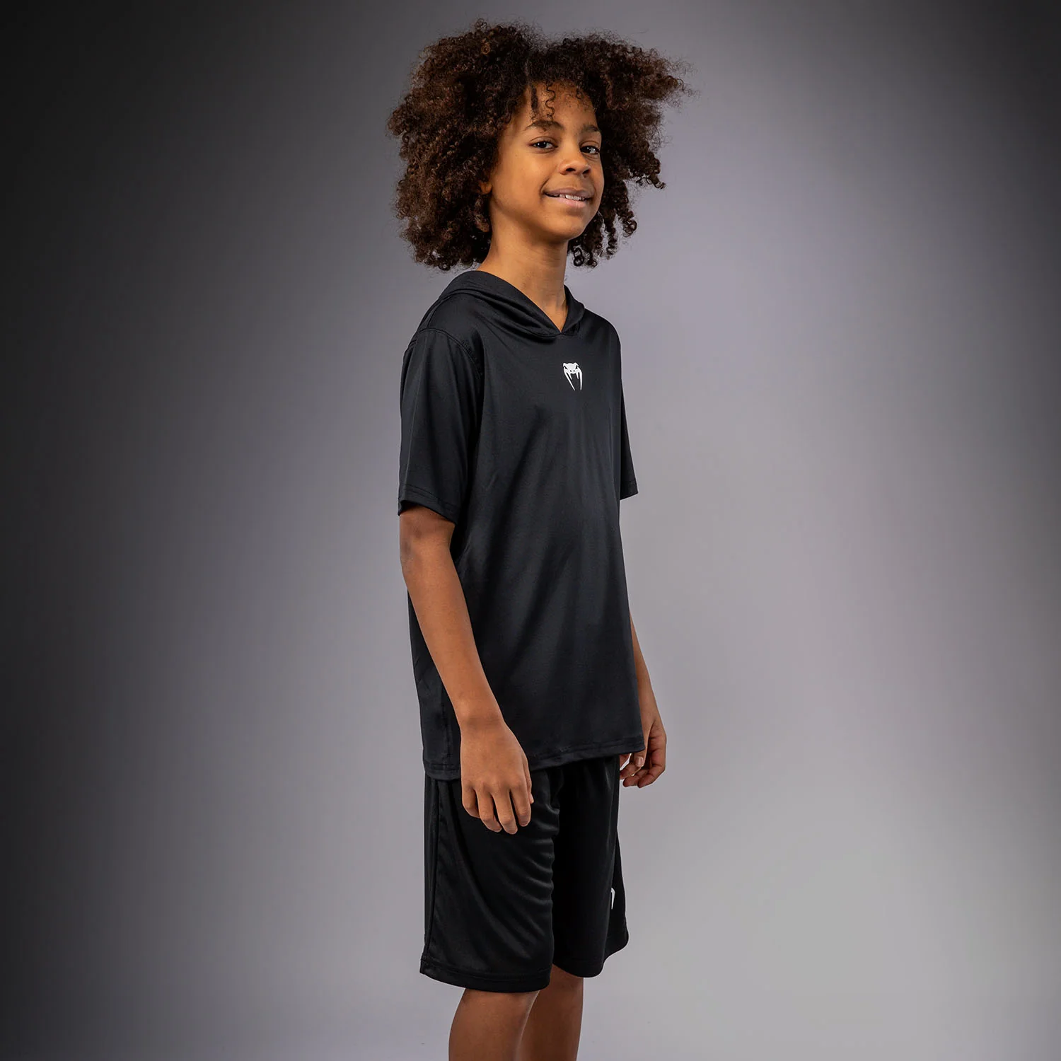 Venum Elite Sudadera Dry-Tech Manga Corta Para Niños - Negro - Image 2