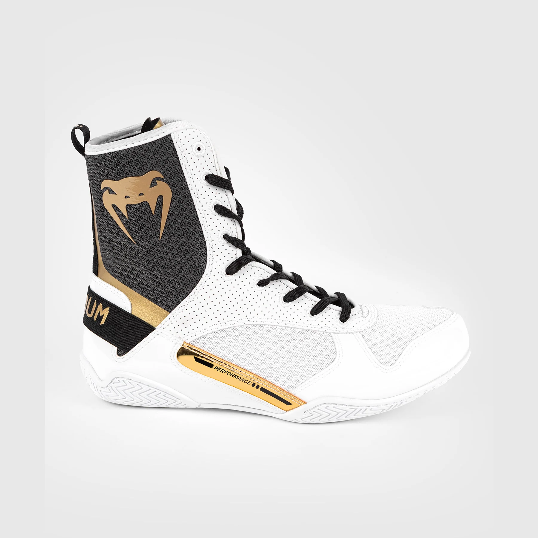 Venum Elite Zapatillas de Boxeo - Blanco/Negro/Oro - Image 3