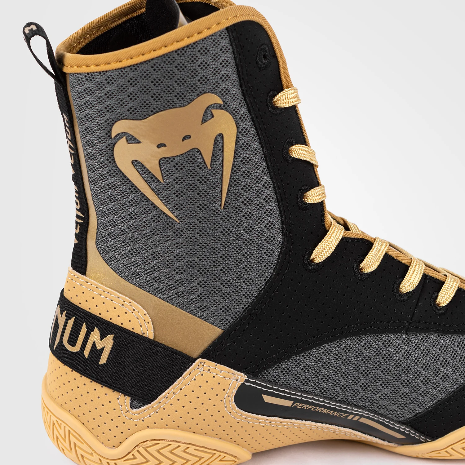 Venum Elite Zapatillas de Boxeo - Negro/Beige - Image 3
